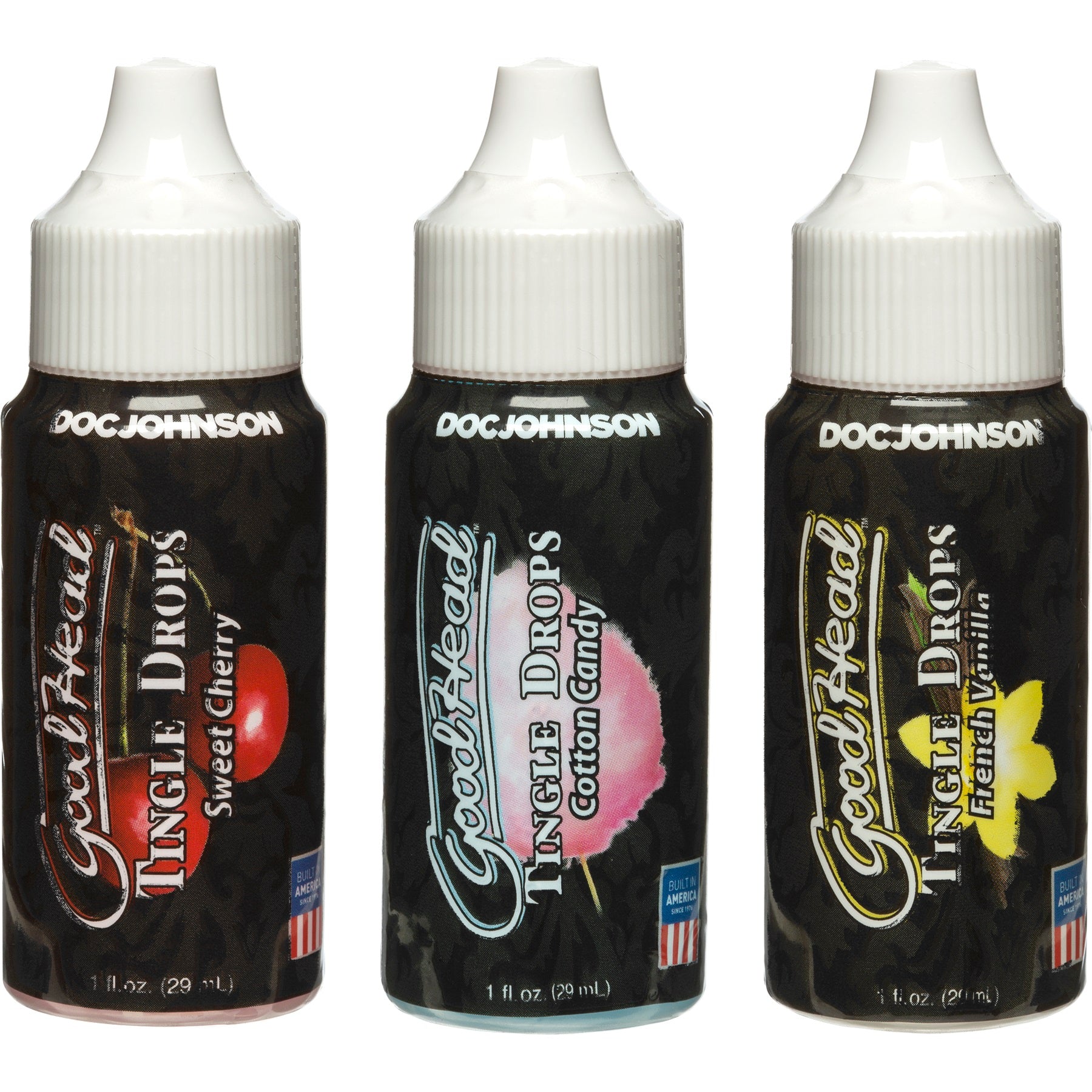 Goodhead Tingle Drops 3 Pack French Vanilla Cotton Candy Sweet Cherry