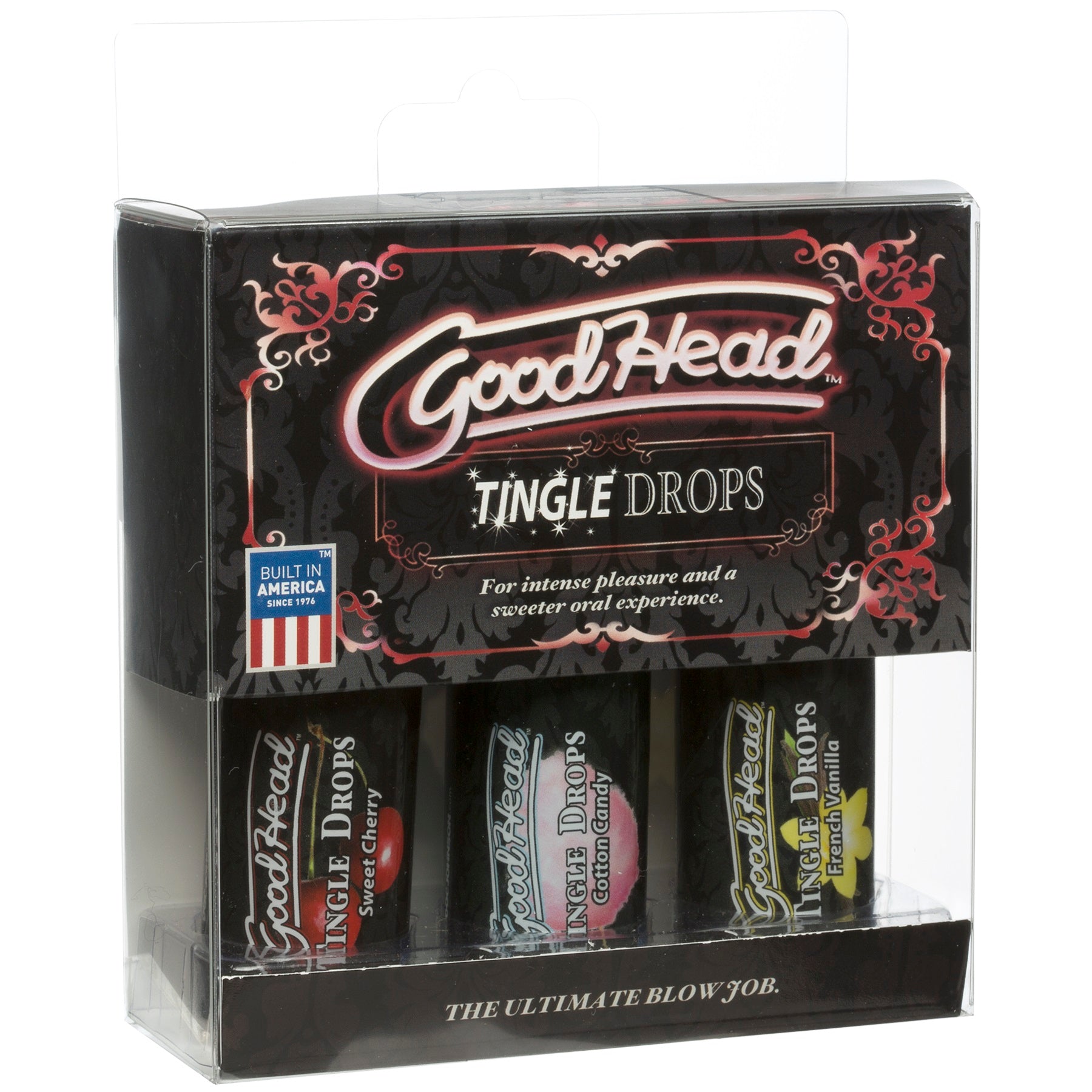 Goodhead Tingle Drops 3 Pack French Vanilla Cotton Candy Sweet Cherry
