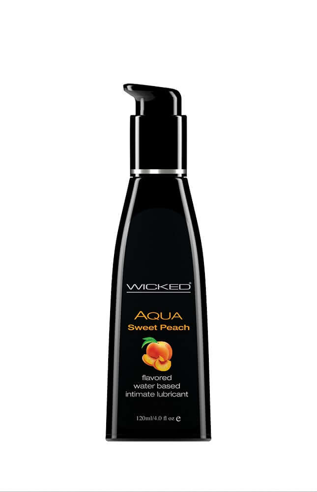 Aqua Sweet Peach Flavored Water Based Lubricant - 4 Oz. / 120 ml