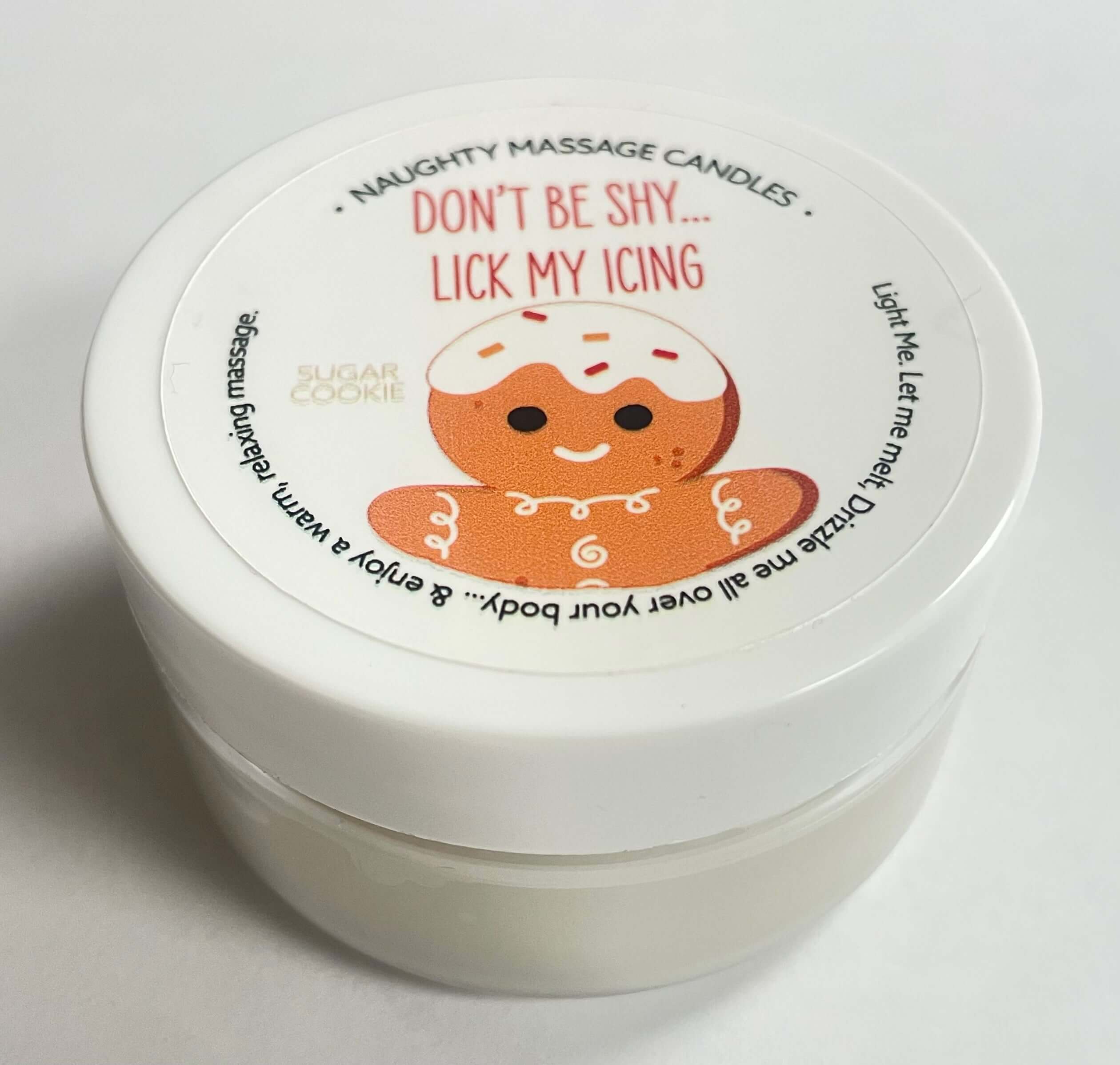 Don't Be Shy Lick My Icing Massage Candle - Sugar Cookie 1.7 Oz-0