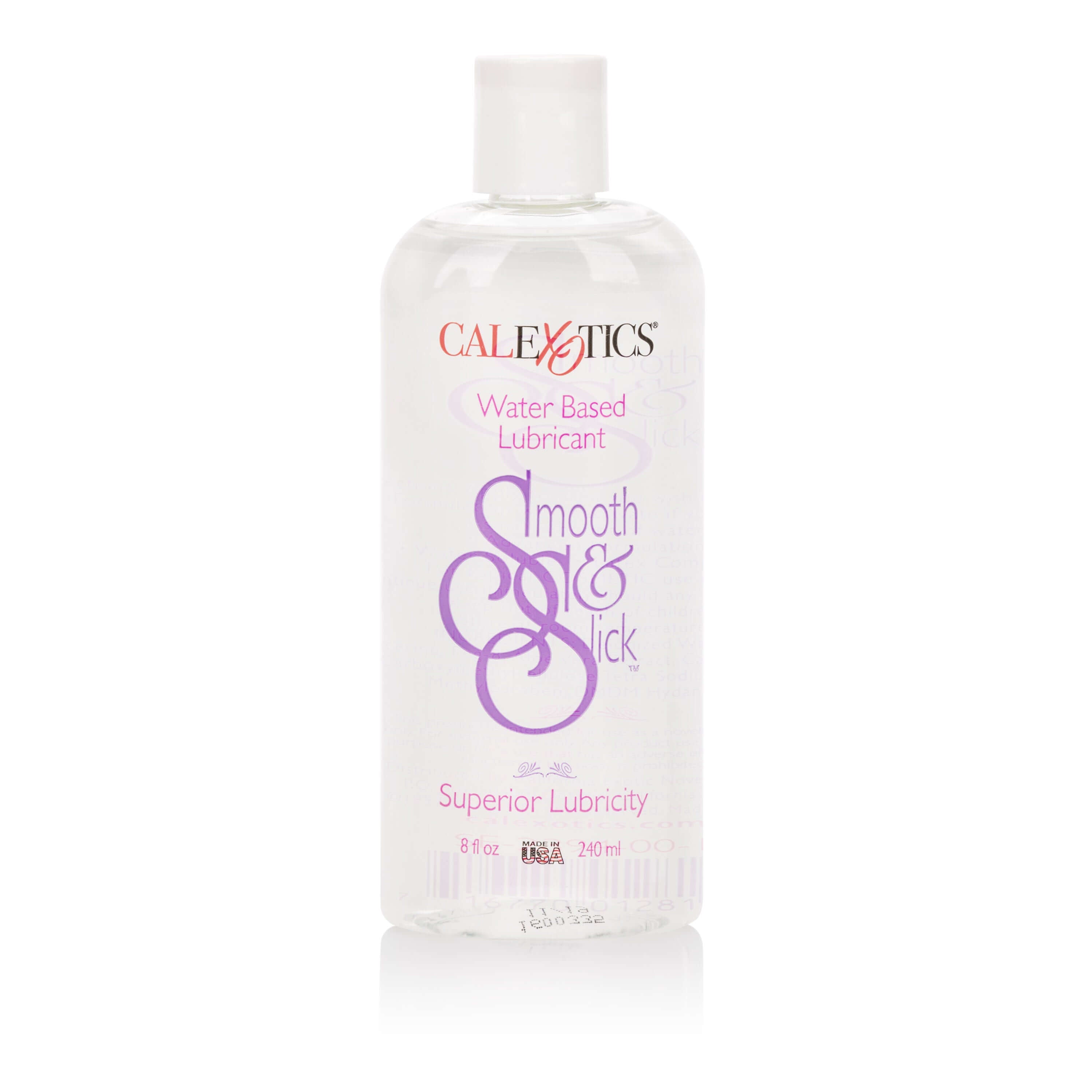 Smooth & Slick Water Based Lubricant 8 Oz bottle showcasing superior lubridity and long-lasting glide.