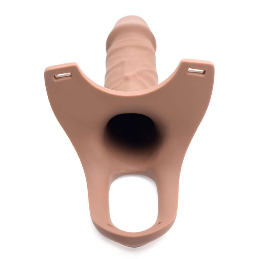 Hollow Silicone Dildo Strap-on - Flesh-1