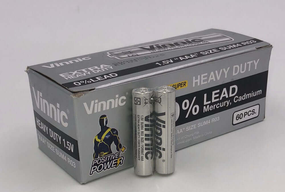 Vinnic Super Heavy Duty AAA - 2 Pc./shrink Pk. - 60 Pcs. Box