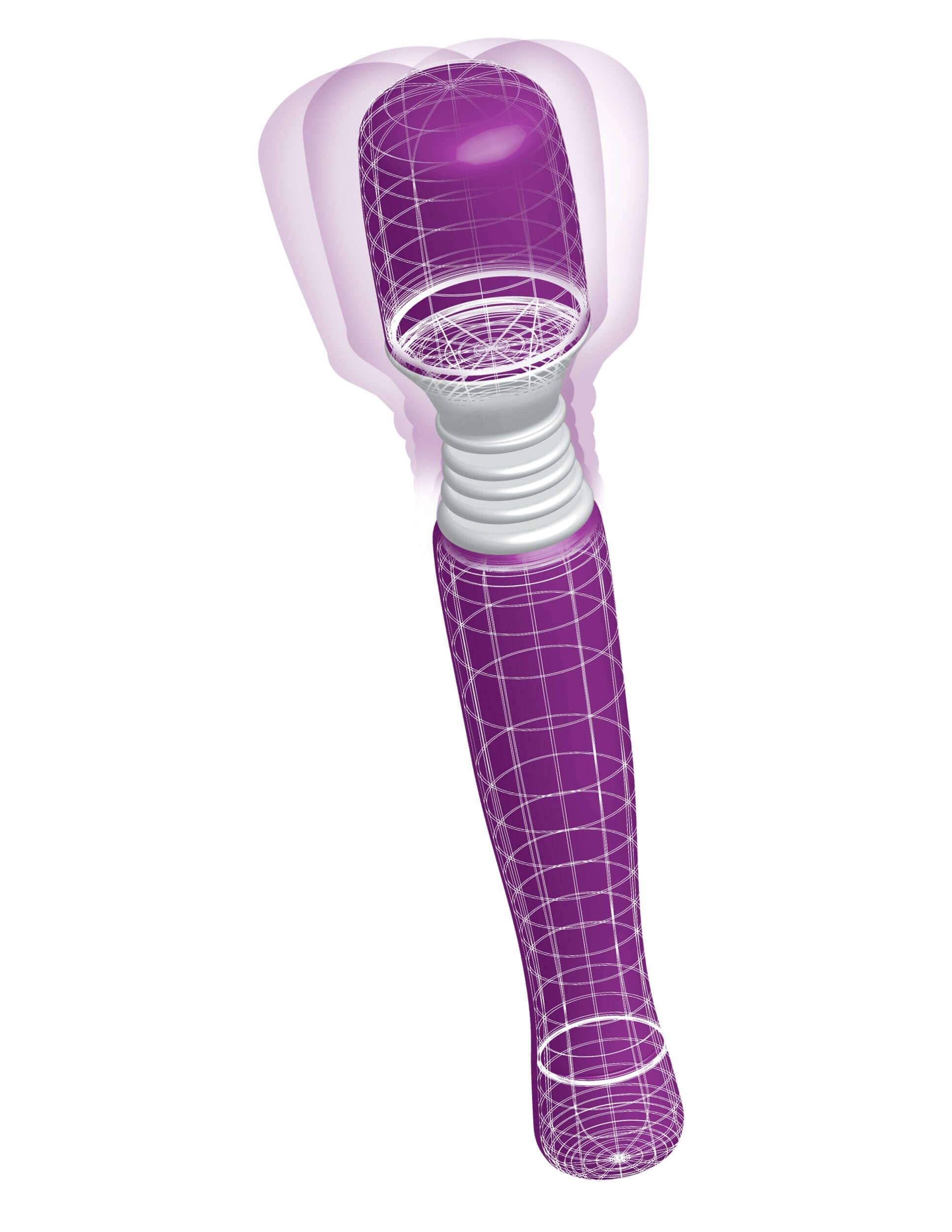 Mini Wanachi Massager Purple illustration showcasing its compact design and targeted massage capabilities.