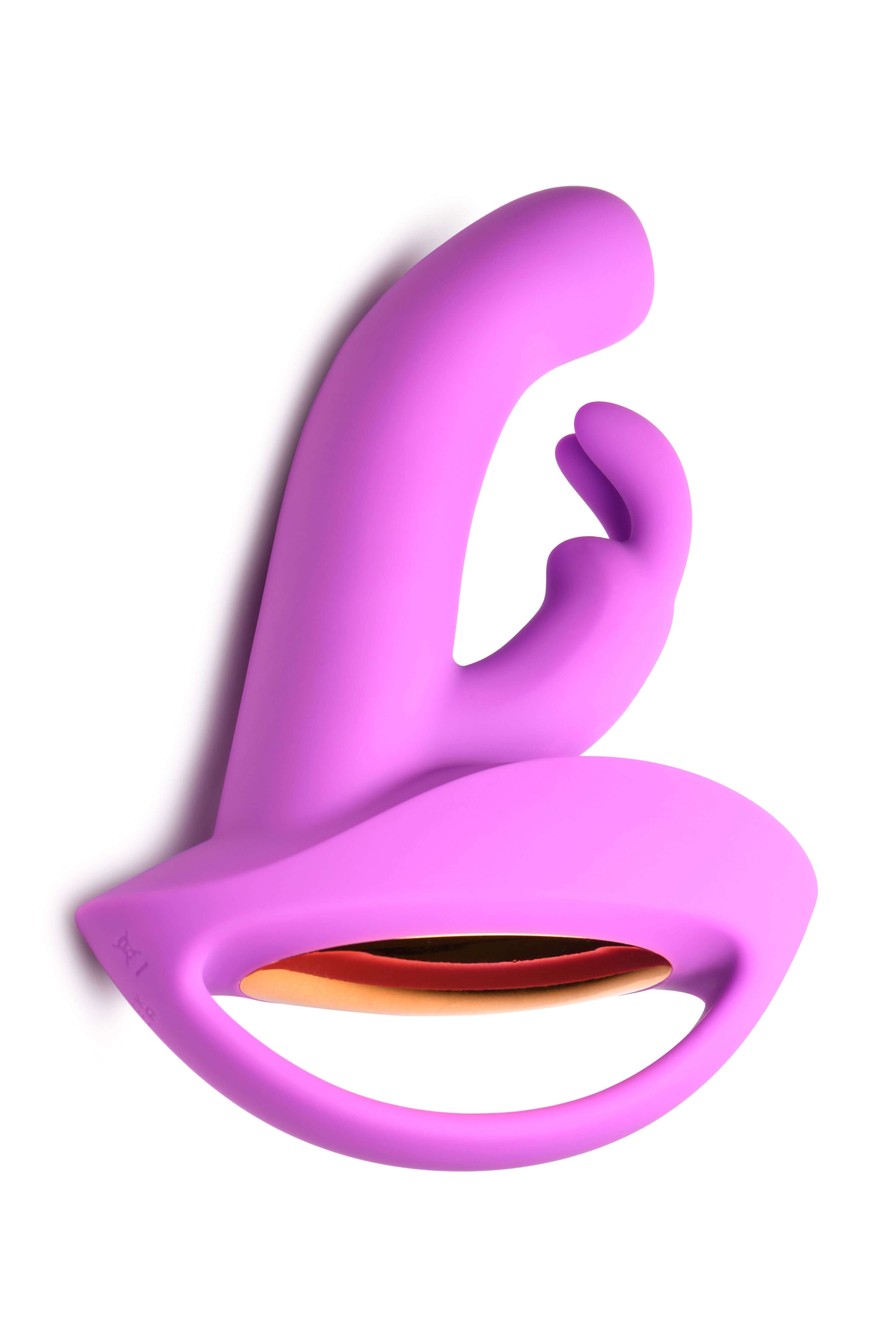 10x Come Hither Rocket Silicone Vibrator - Purple-0