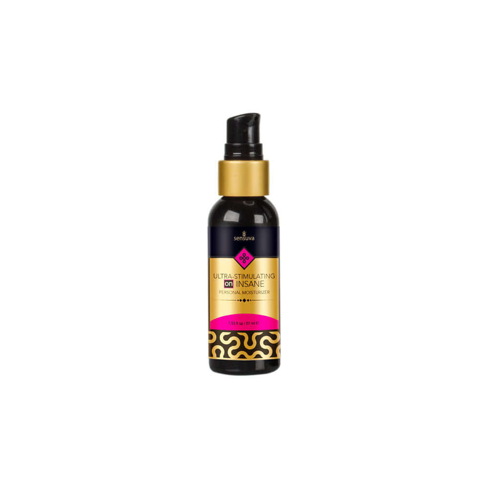 Ultra Stimulating on Insane Personal Moisturizer 1.93 Oz bottle with ergonomic pump design.