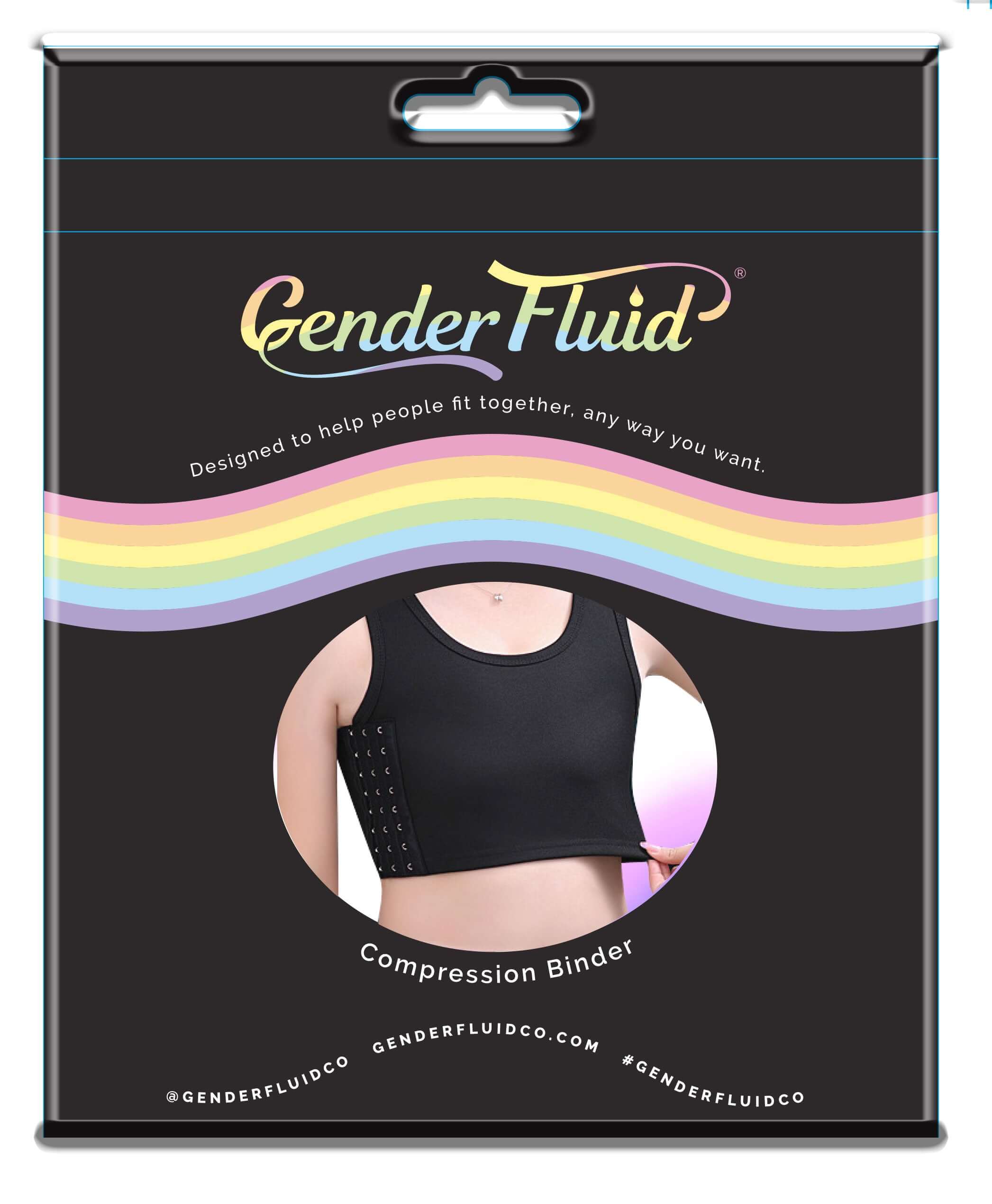 Gender Fluid Chest Compression Binder - Medium - Black-1