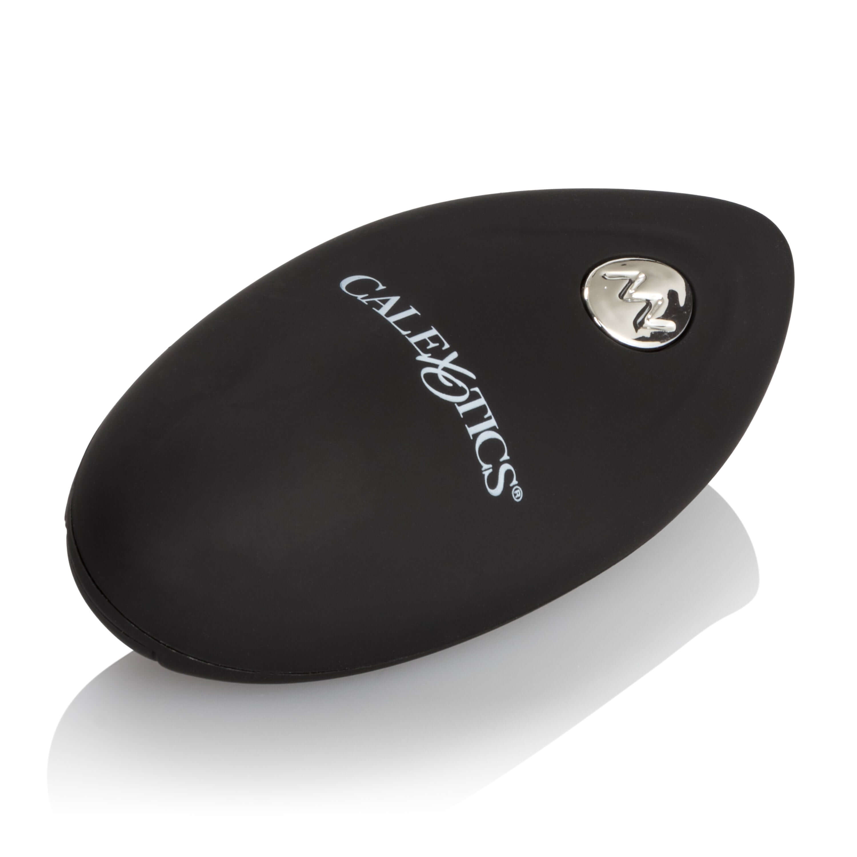 Silicone Bullet with Remote Control Black, compact device for stimulation, sleek design by CalExotics.