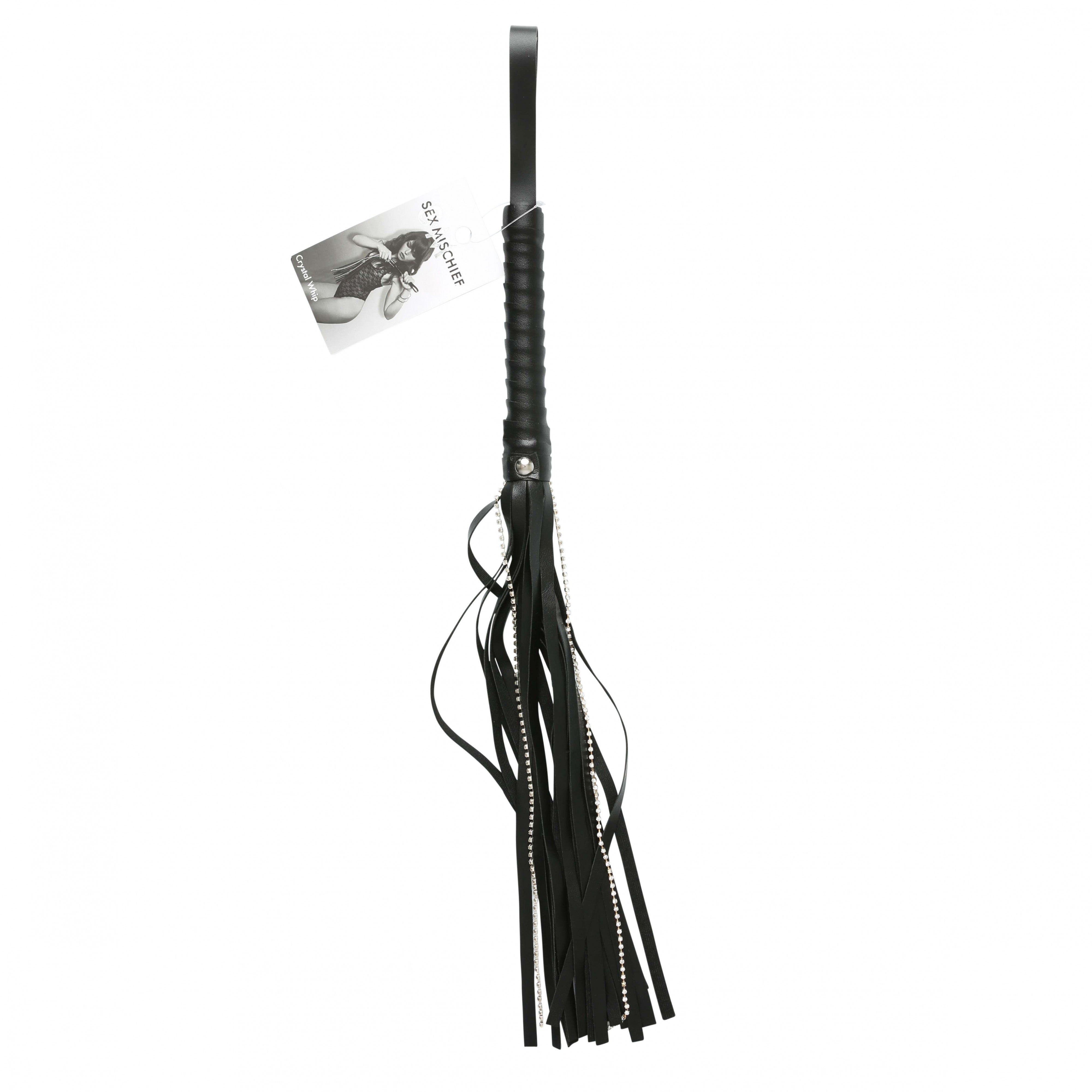 Sex and Mischief Crystal Whip - Black