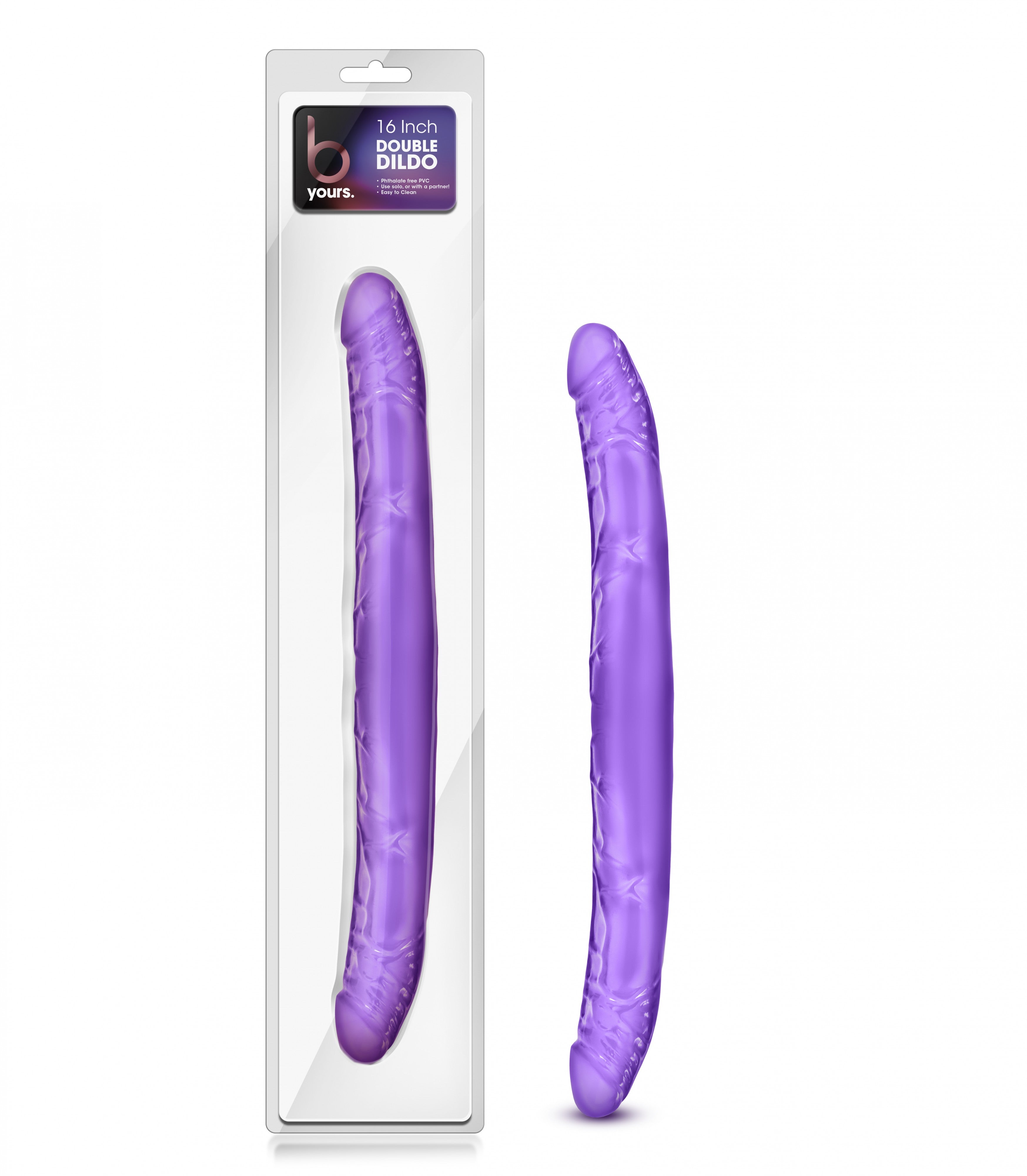 B Yours 16" Double Dildo - Purple