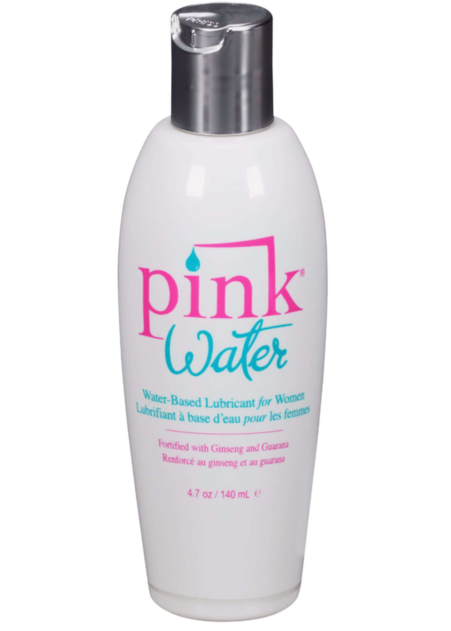 Pink Water Based Lubricant for Women 4.7 Oz bottle, premium personal lubricant for a silky experience.