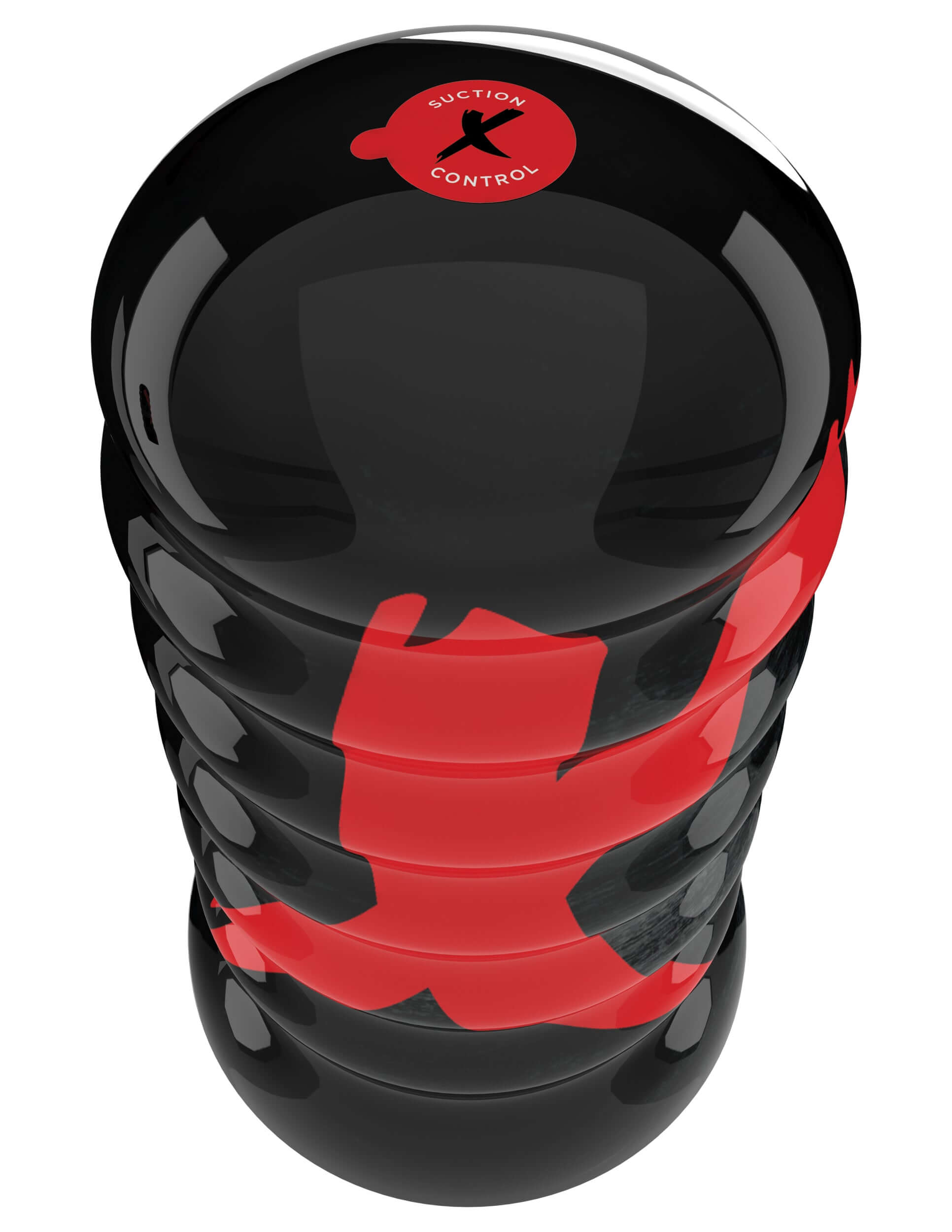PDX Elite Air Tight Oral Stroker featuring a sturdy ribbed exterior and suction control design for enhanced pleasure.