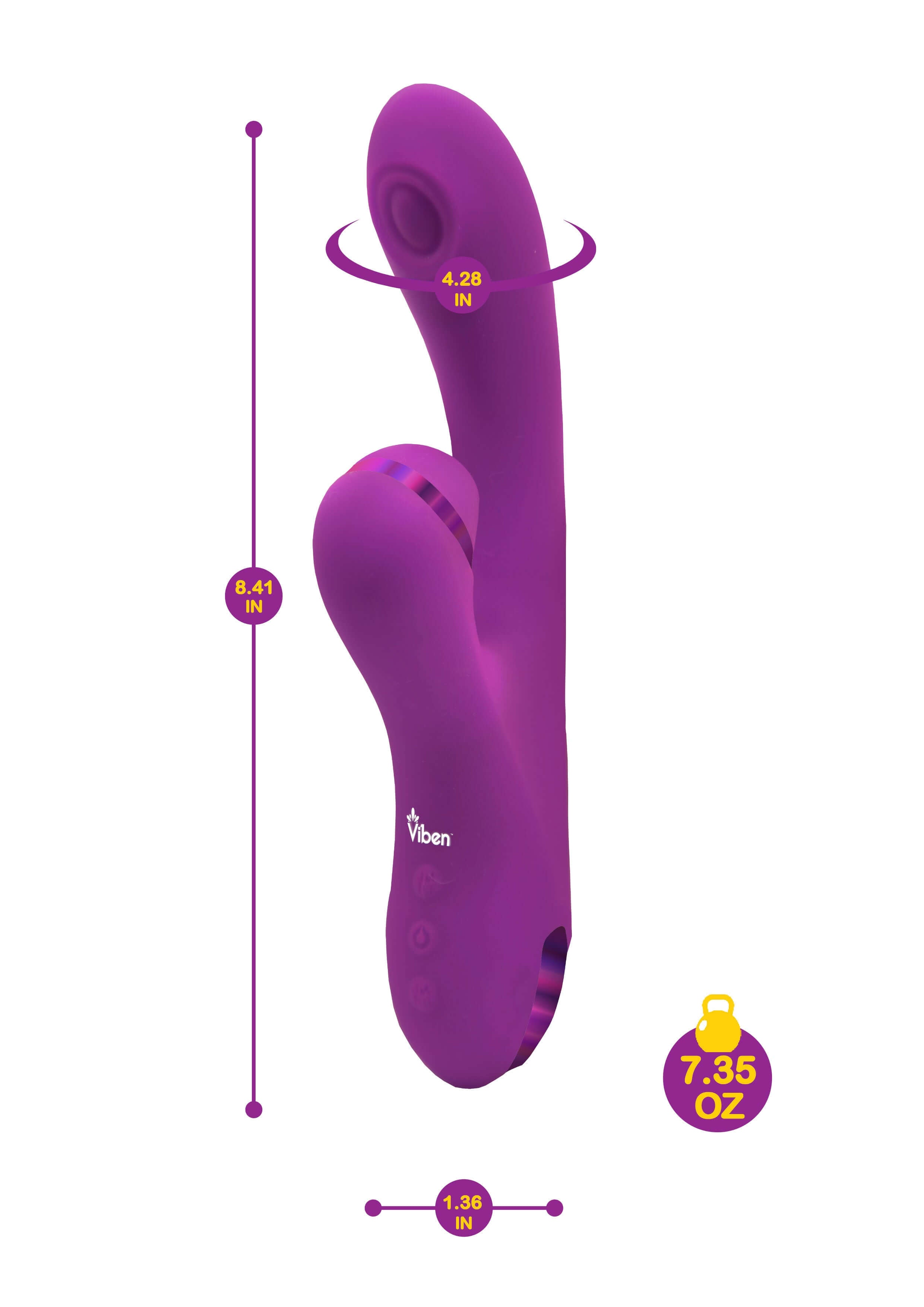 Dazzle - Berry - Rechargeable Thumping and Suction Rabbit