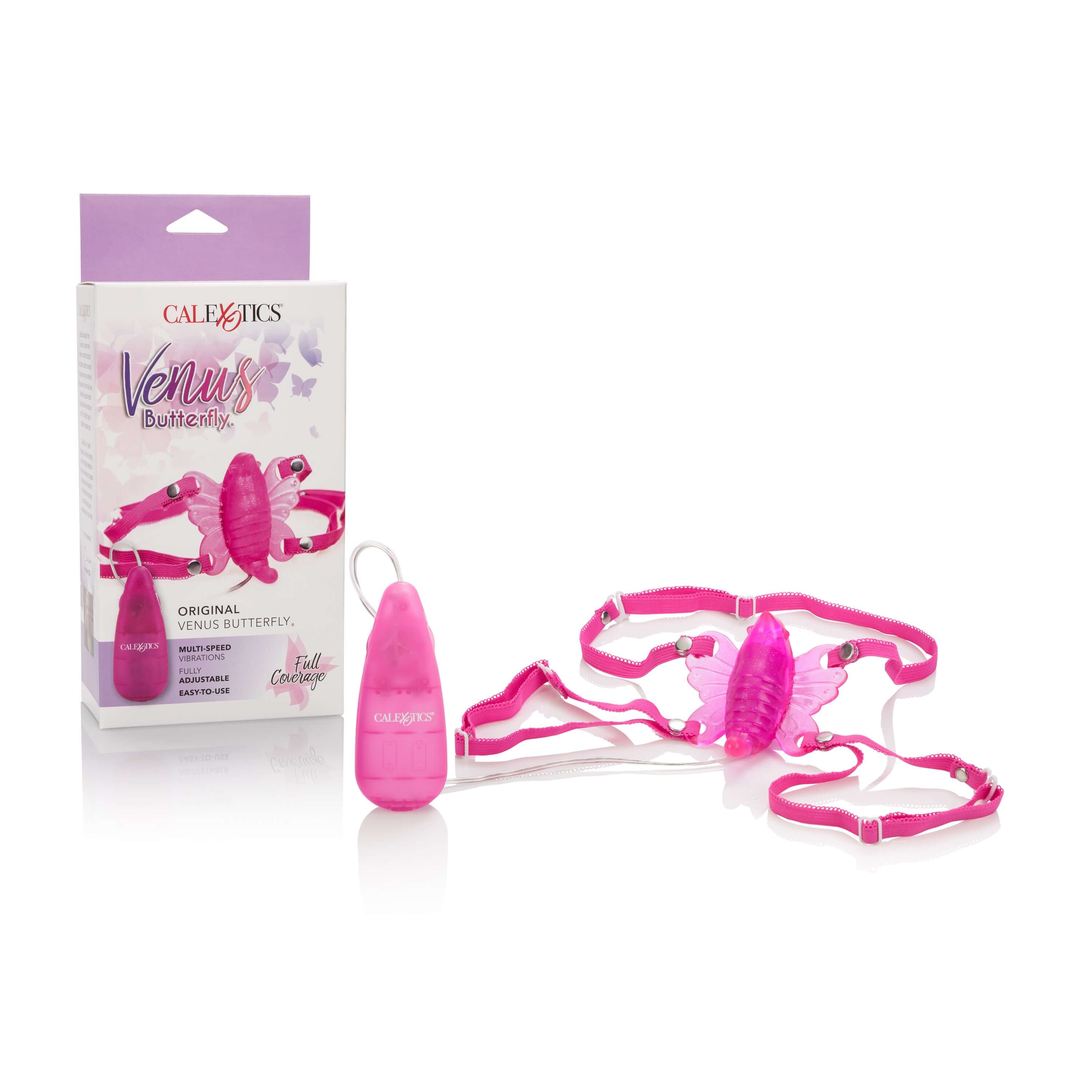 Venus Butterfly Original Strap-On with Wired Remote Control - Pink