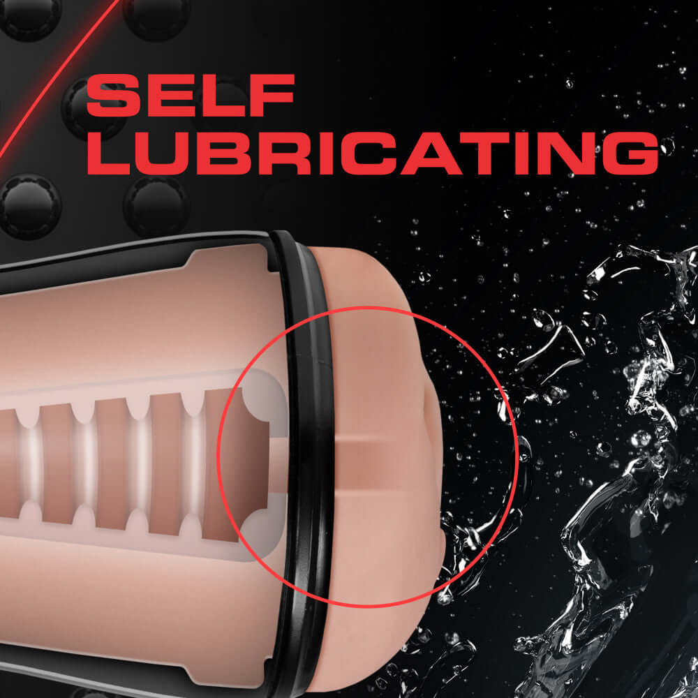 M for Men Soft & Wet Pussy Self Lubricating Stroker designed for smooth stimulation and easy use.