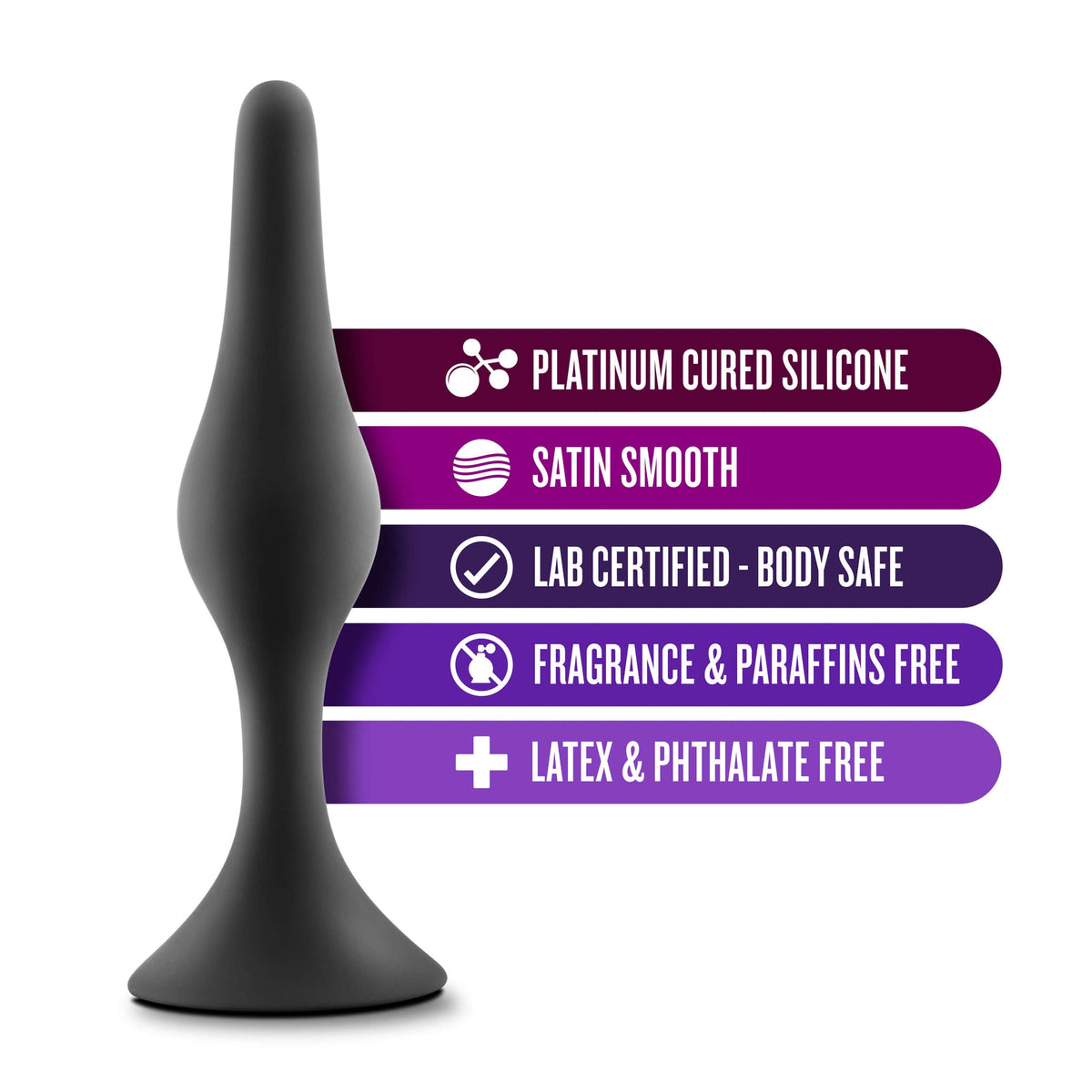 Luxe - Beginner Anal Plug Small - Black