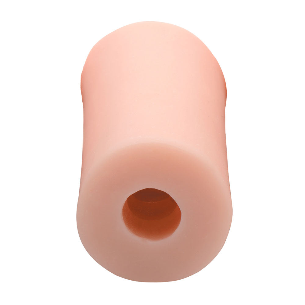 Realistic Jesse Jane pocket pussy stroker with ribbed internal design for enhanced pleasure.