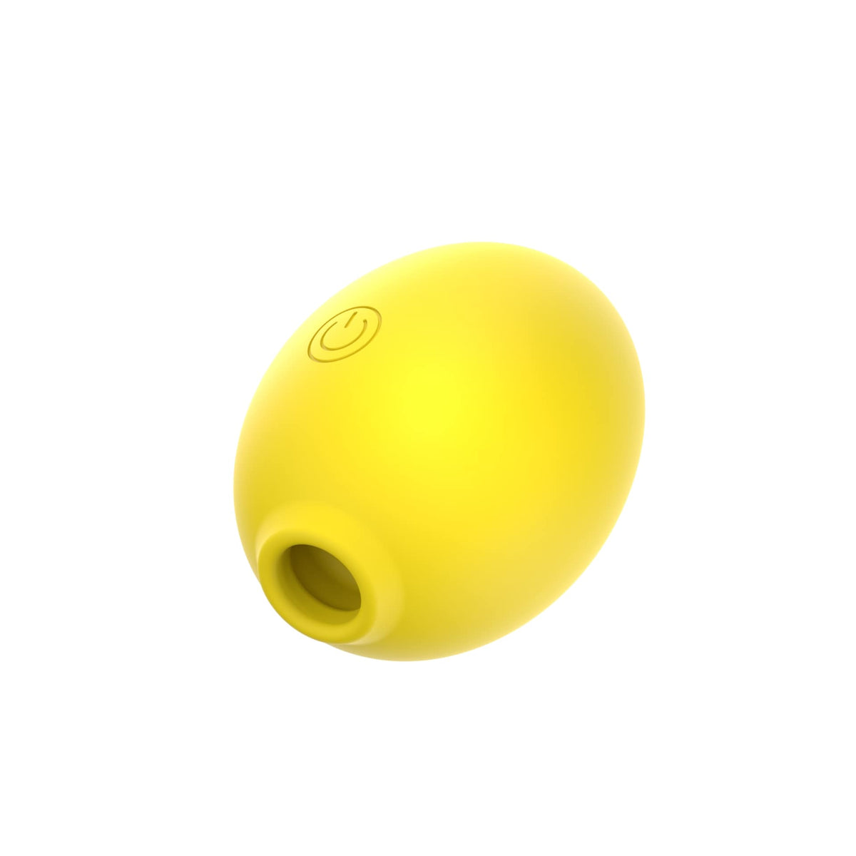 Sweet Dreams Lemon Rechargeable Pulsating Vibrator in a vibrant yellow design with a user-friendly power button.