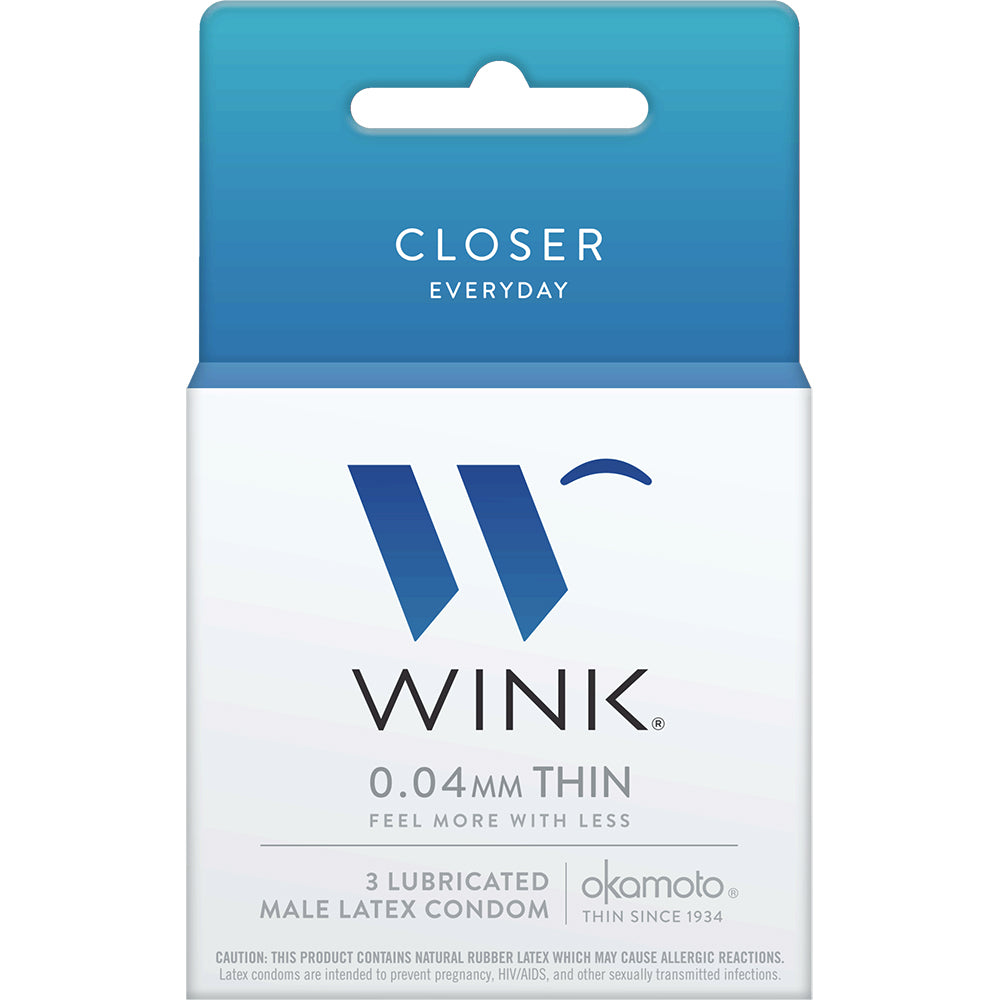 Wink Closer Ultra Thin Latex Condoms 3 Pack