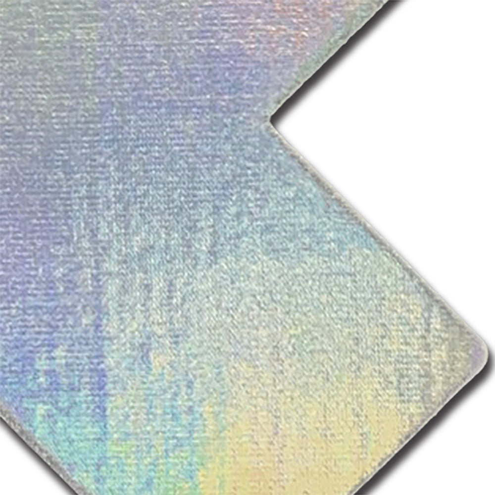 Pastease Plus X Silver Holographic Cross Nipple Pasties close-up showing reflective silver holographic surface.