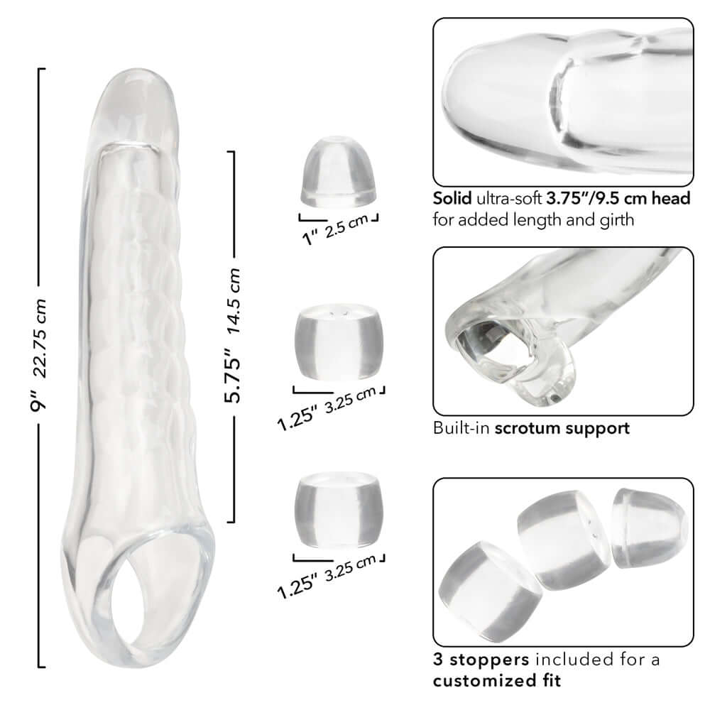 Performance Maxx Clear Extension Kit Clear featuring a solid ultra-soft head for added length and girth.