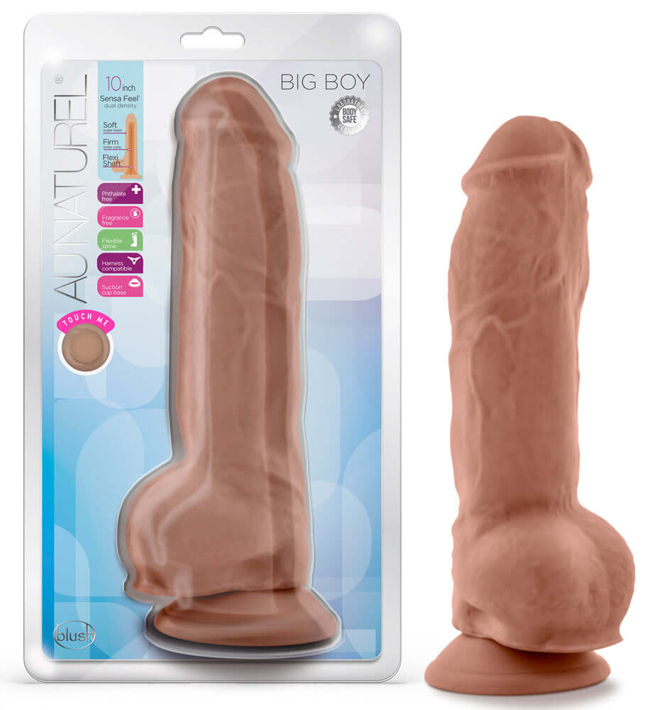 Au Naturel - Big Boy - 10 Inch Dildo - Mocha-2