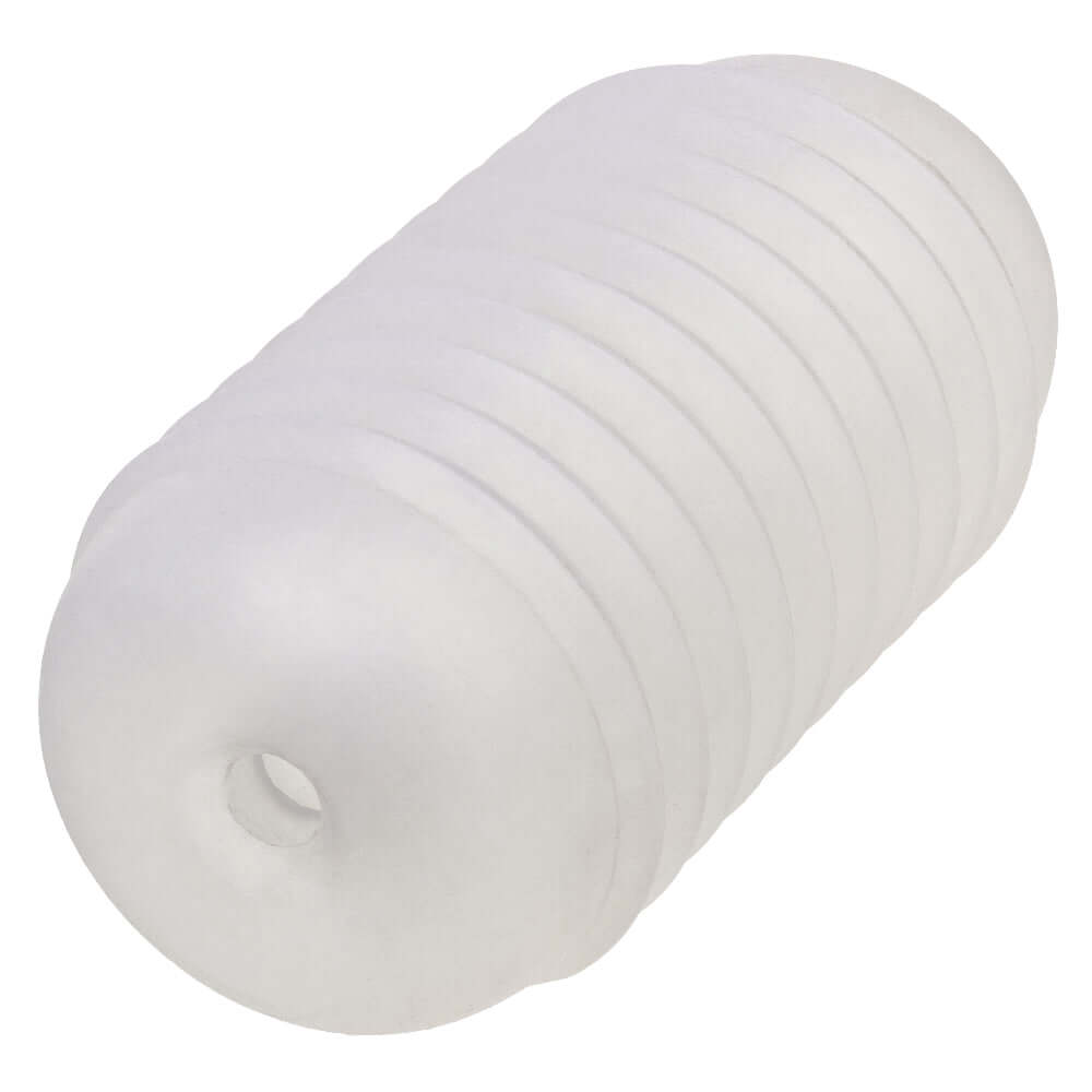 Clear Pop Sock Ribbed Masturbation Sleeve for multi-textured pleasure and snug fit, featuring a unique ribbed design for enhanced sensations