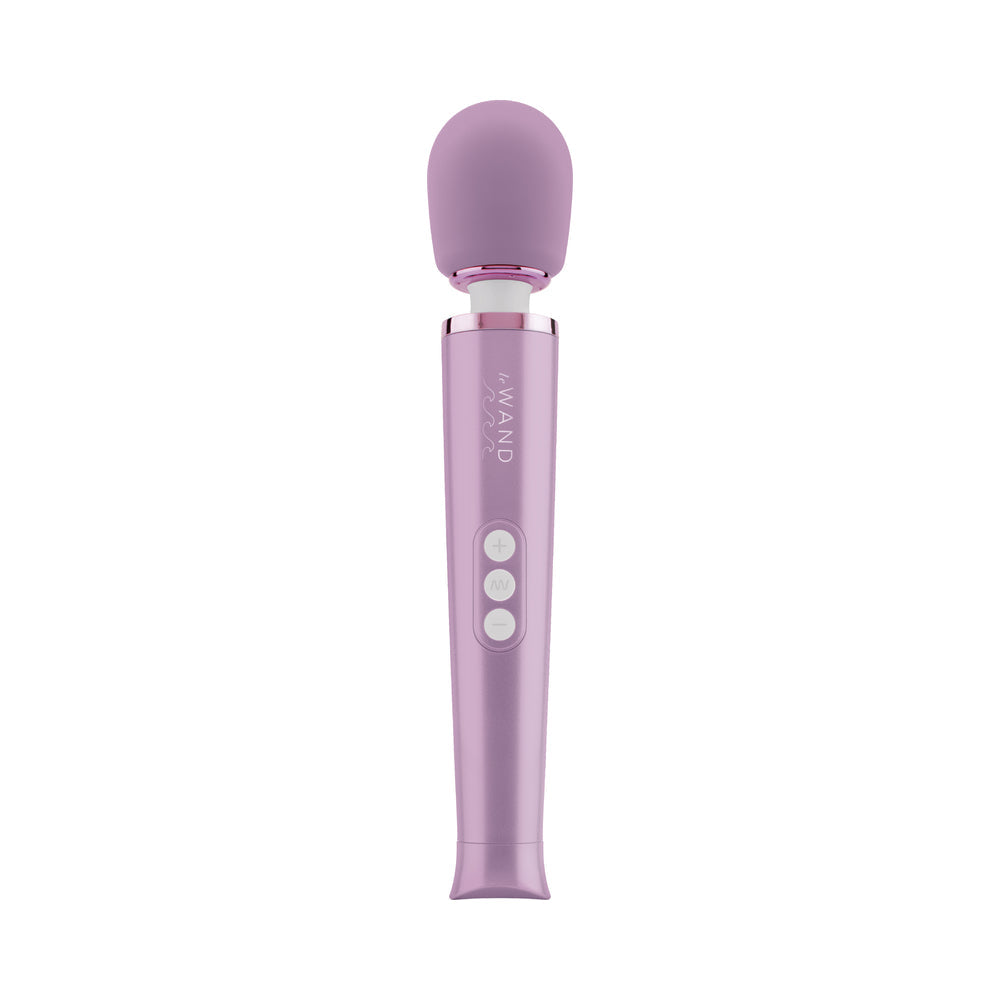 Le Wand Dive Submersible Vibrating Massager Lavender shown in lavender color with buttons and a smooth design.