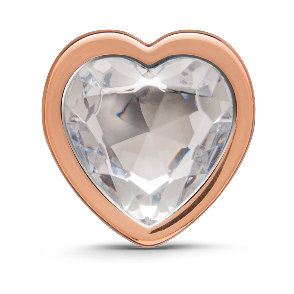 B-vibe Essentials 2-piece Jewel Hearts Anal Training Set with sparkling heart-shaped jewel accent.