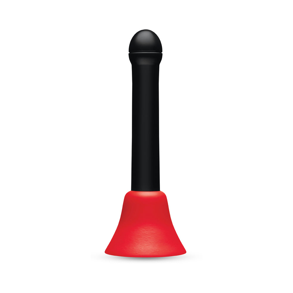 B-Vibe Essentials Hydrobulb Anal Douche 200 ml with a compact black and red design for hygienic anal play.