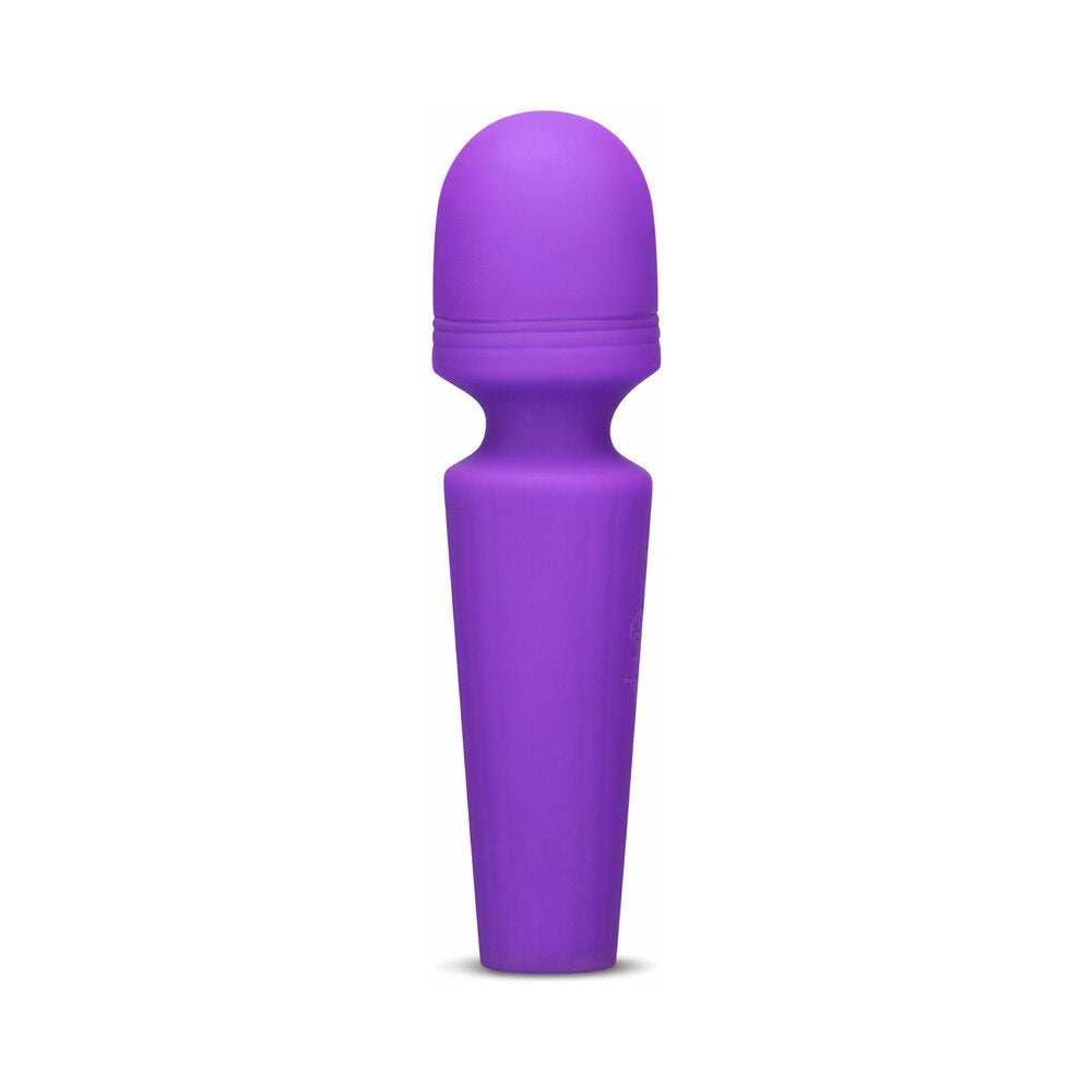 Together Glow On The Go Mini Wand Vibrator in purple, compact design for pleasure on the go.