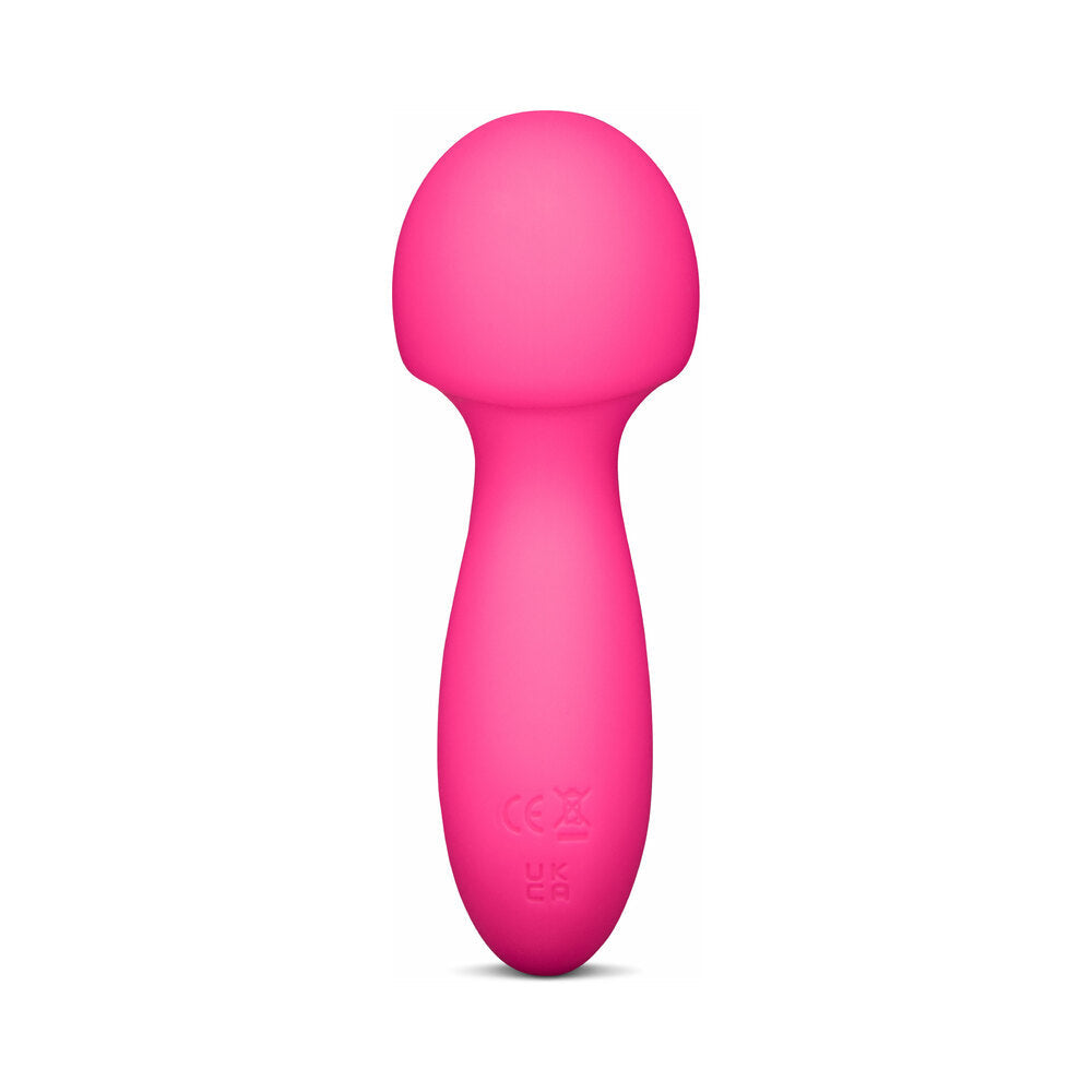 Together Spark On The Go Mini Wand Vibrator in vibrant pink, compact design for on-the-go pleasure.