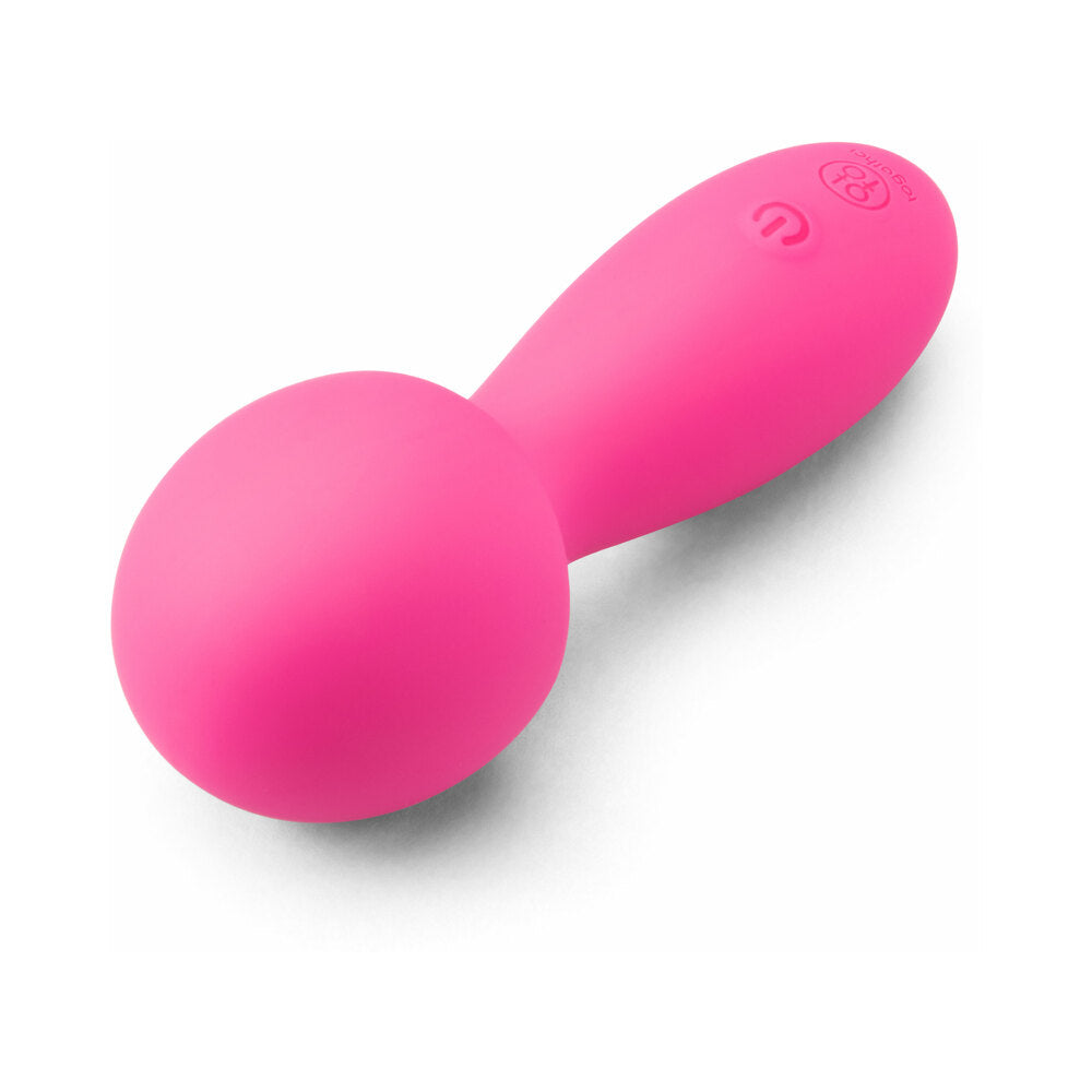 Together Spark On The Go Mini Wand Vibrator in vibrant pink, compact design for versatile pleasure.