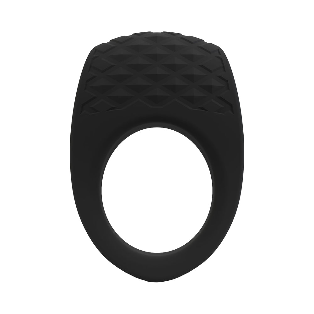 Screaming O Big O Pro Blaster Vibrating Cock Ring Black - silicone ring for pleasure and comfort in intimate moments.