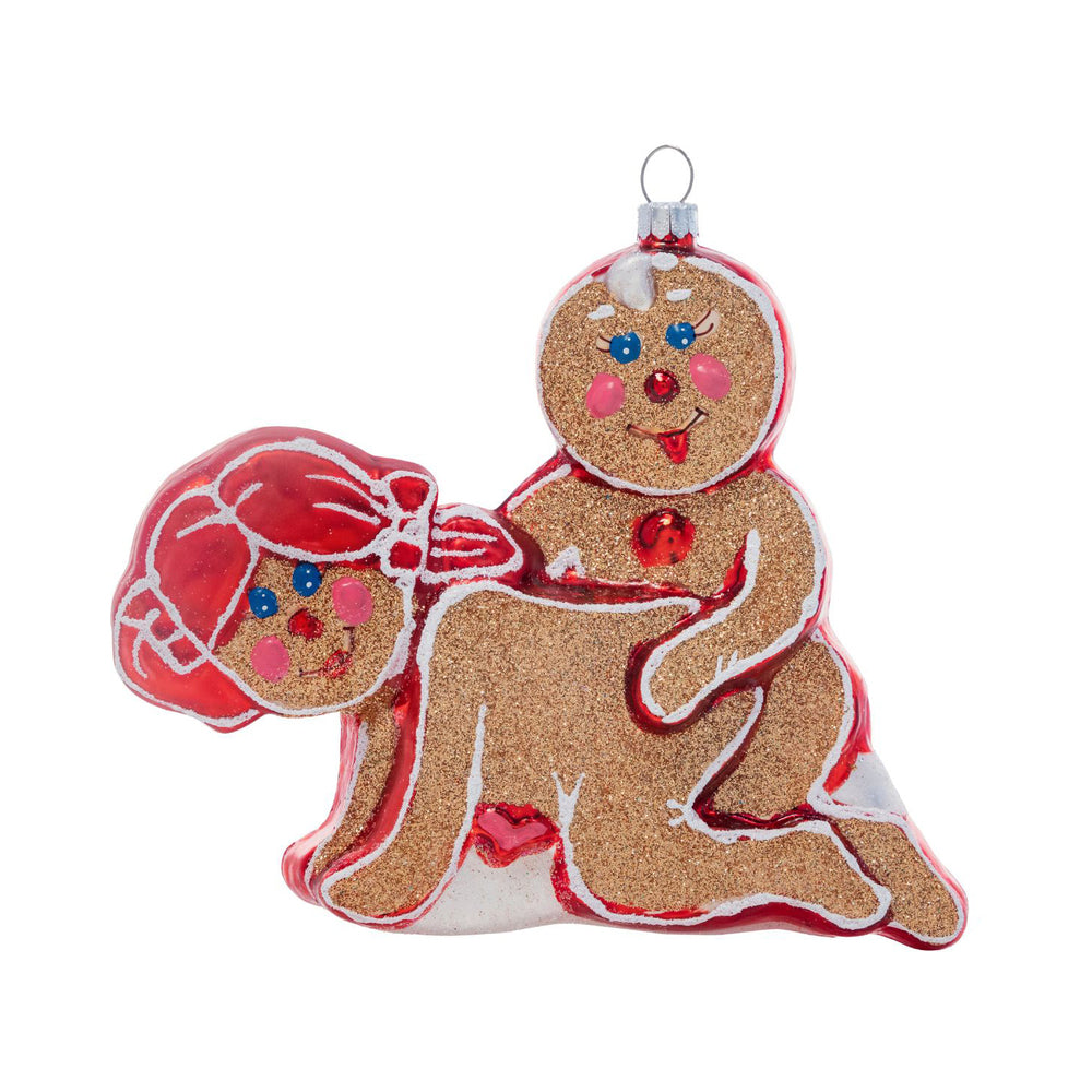 Cheeky Pornament Ginger Style Christmas Ornament, playful adult humor decoration for holiday trees.