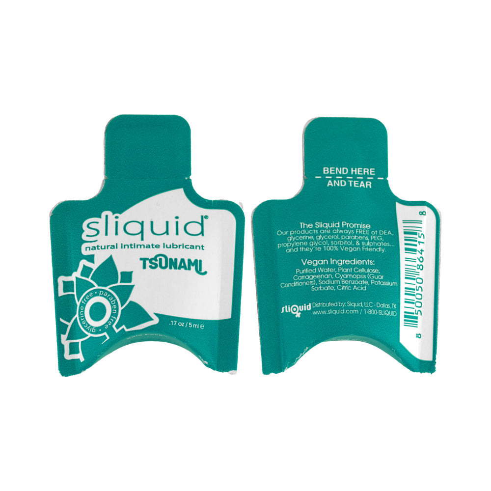 Sliquid Naturals Tsunami Lube Pillow Packs 0.17 Oz 200 Count
