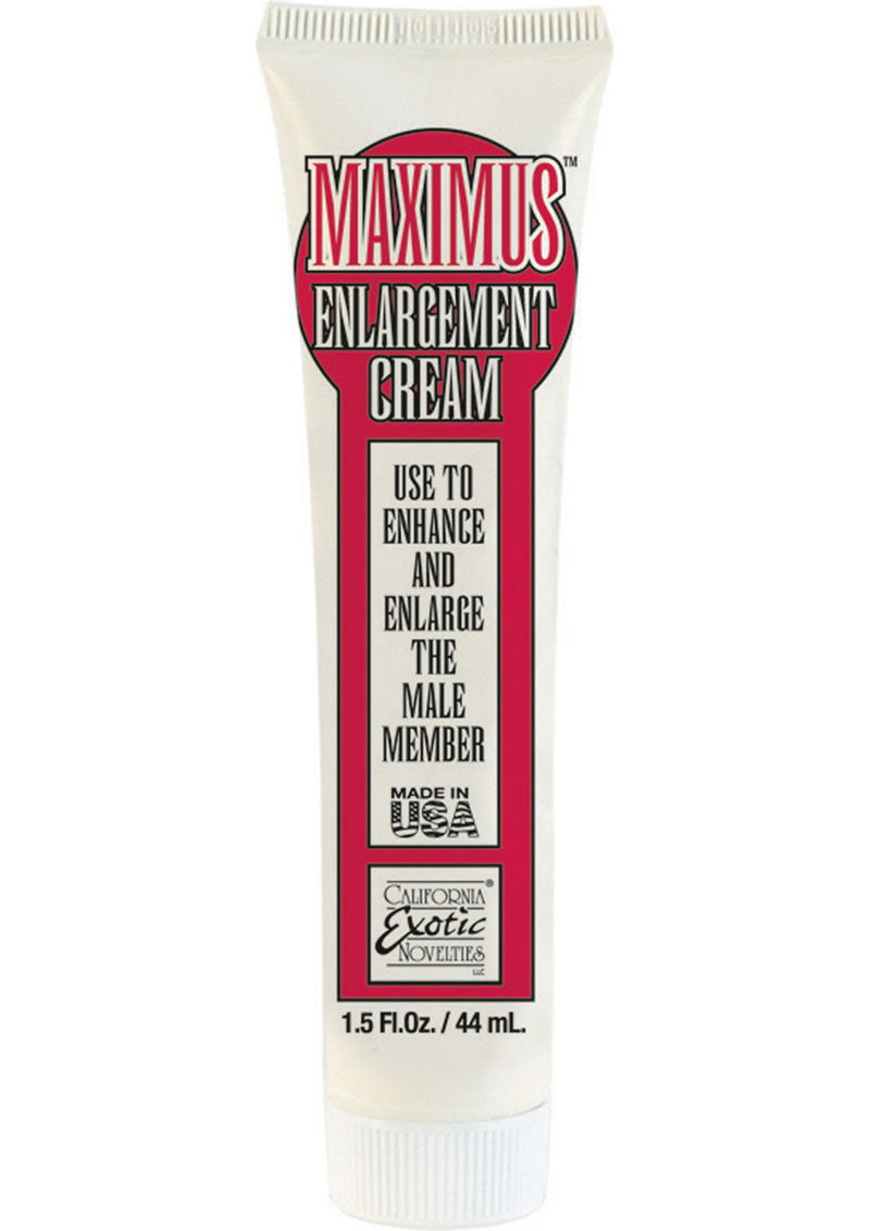 Maximus Enlargement Cream 1.5 Oz Bulk tube packaging for intimate wellness and enhancement.