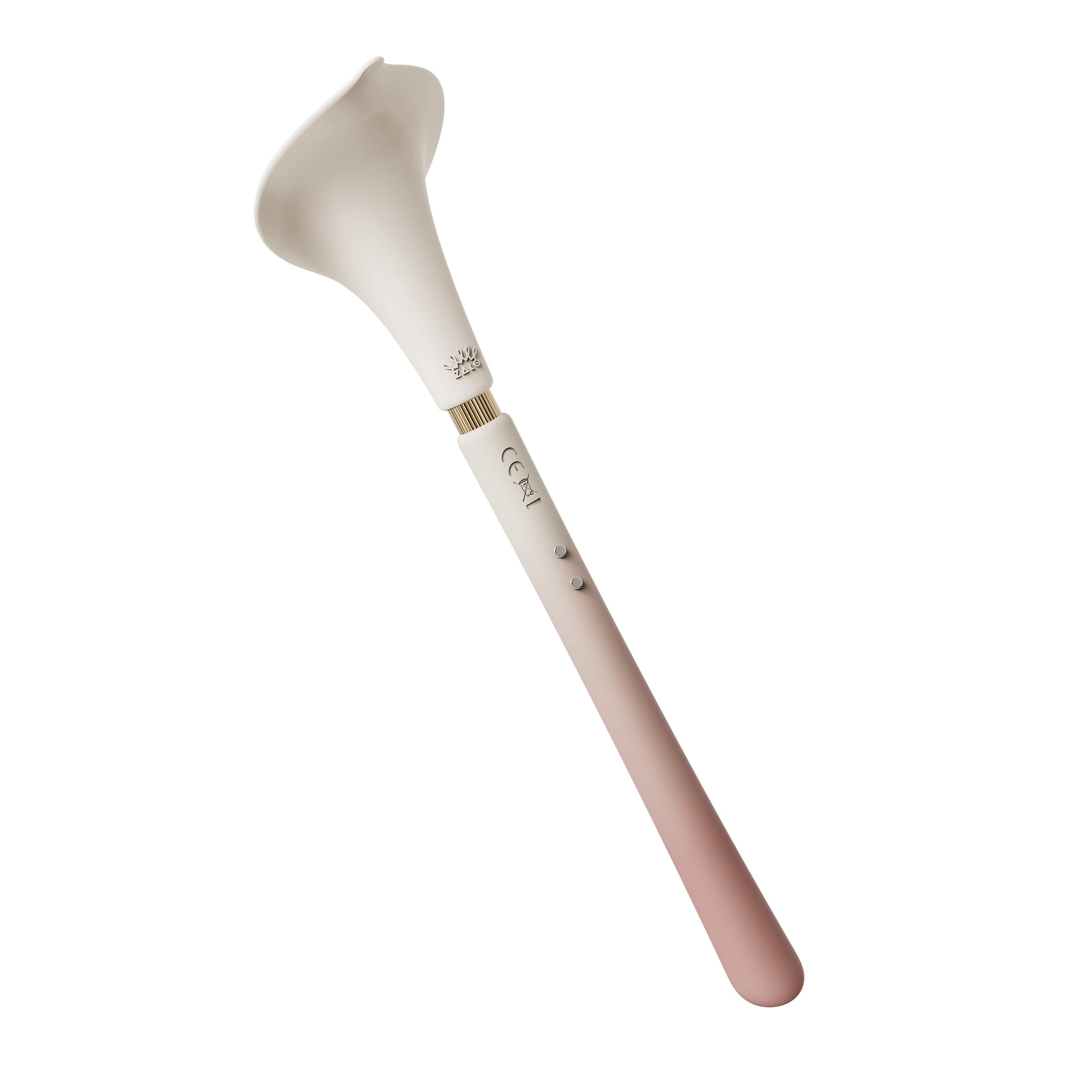 ZALO Calla Dual-Head Vibrating Wand in Blossom Pink, featuring smooth silicone and dual motors for pleasure.