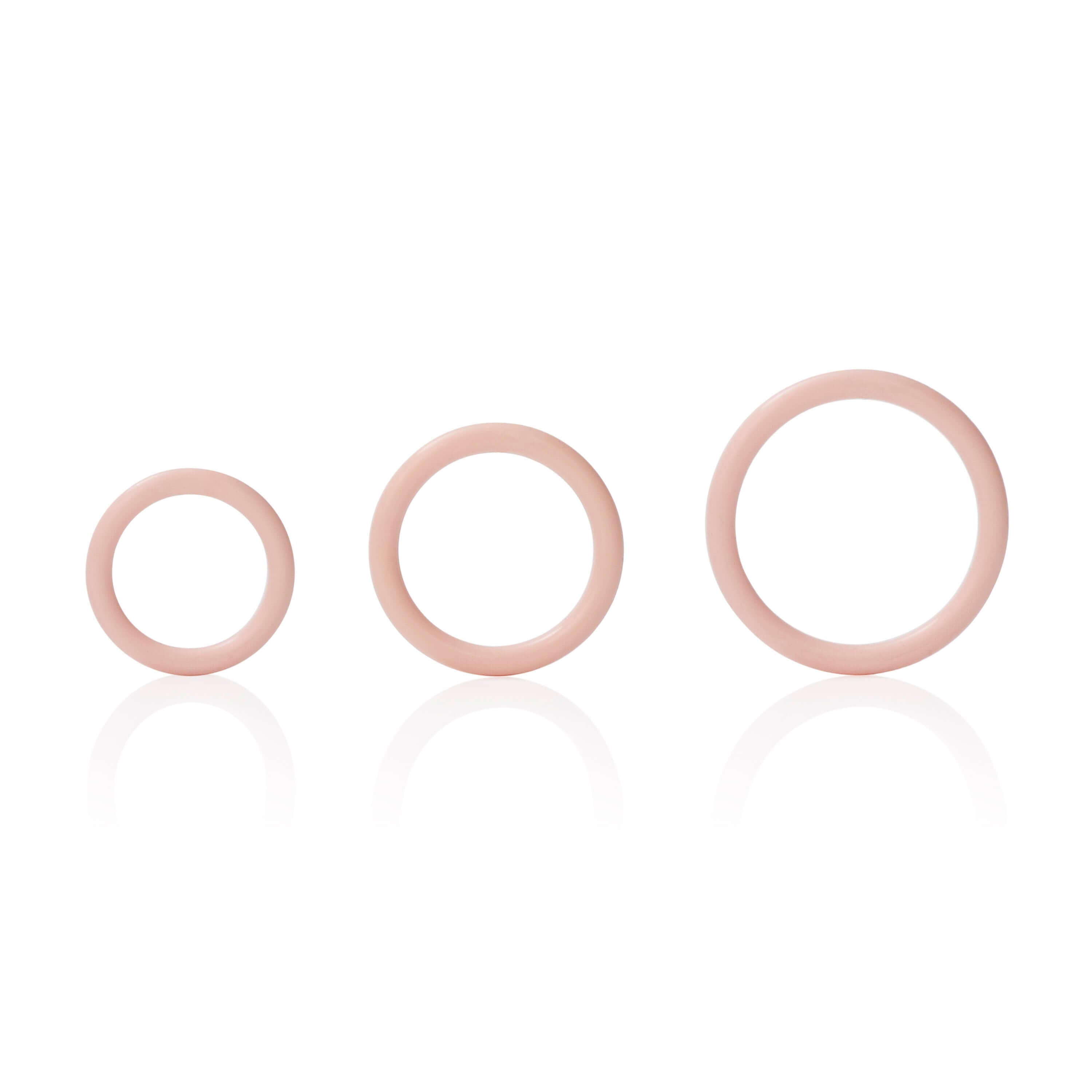 Silicone Support Rings 3 Pack Ivory showing three different sizes of premium silicone rings for comfort and support.