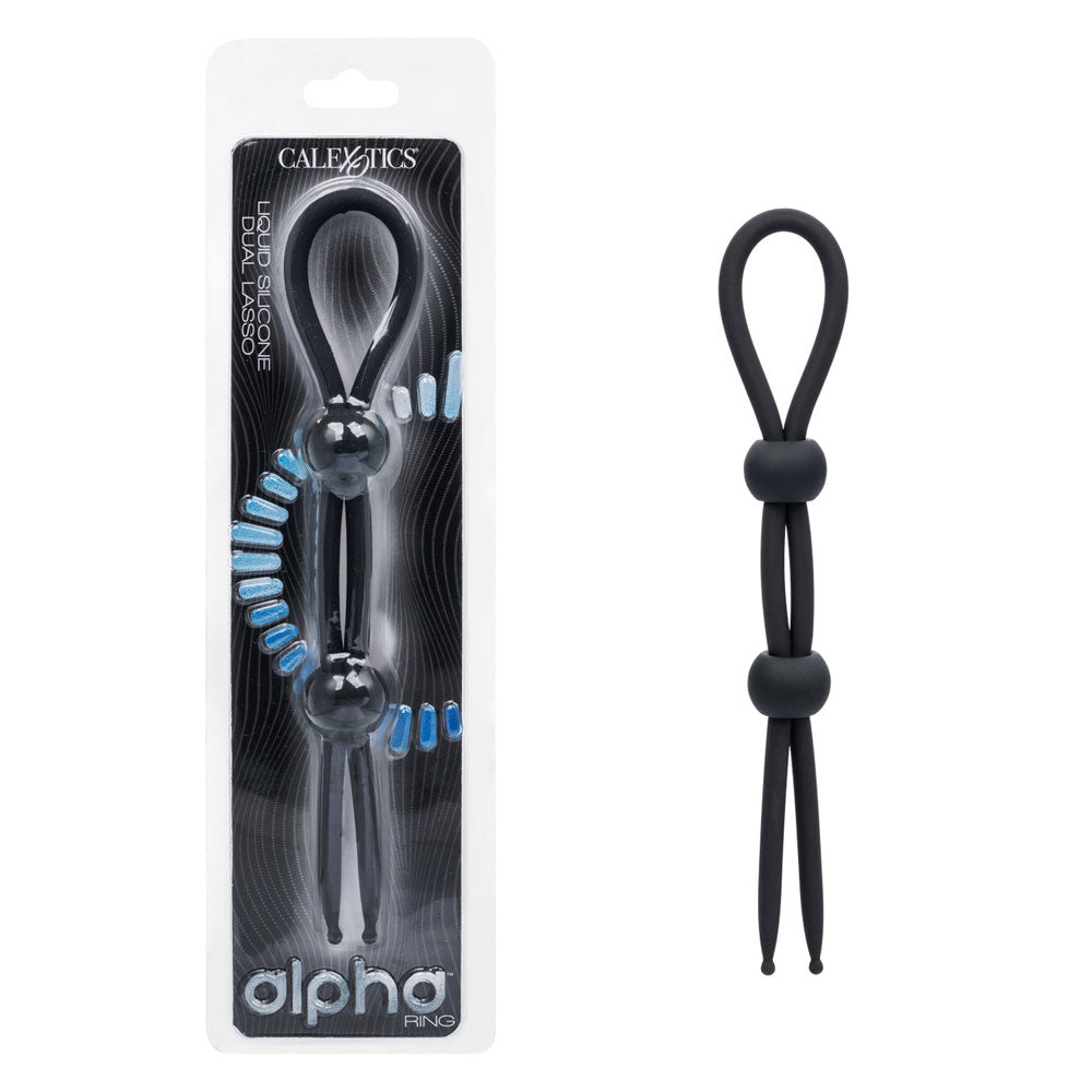 Alpha Liquid Silicone Dual Lasso - Black-1