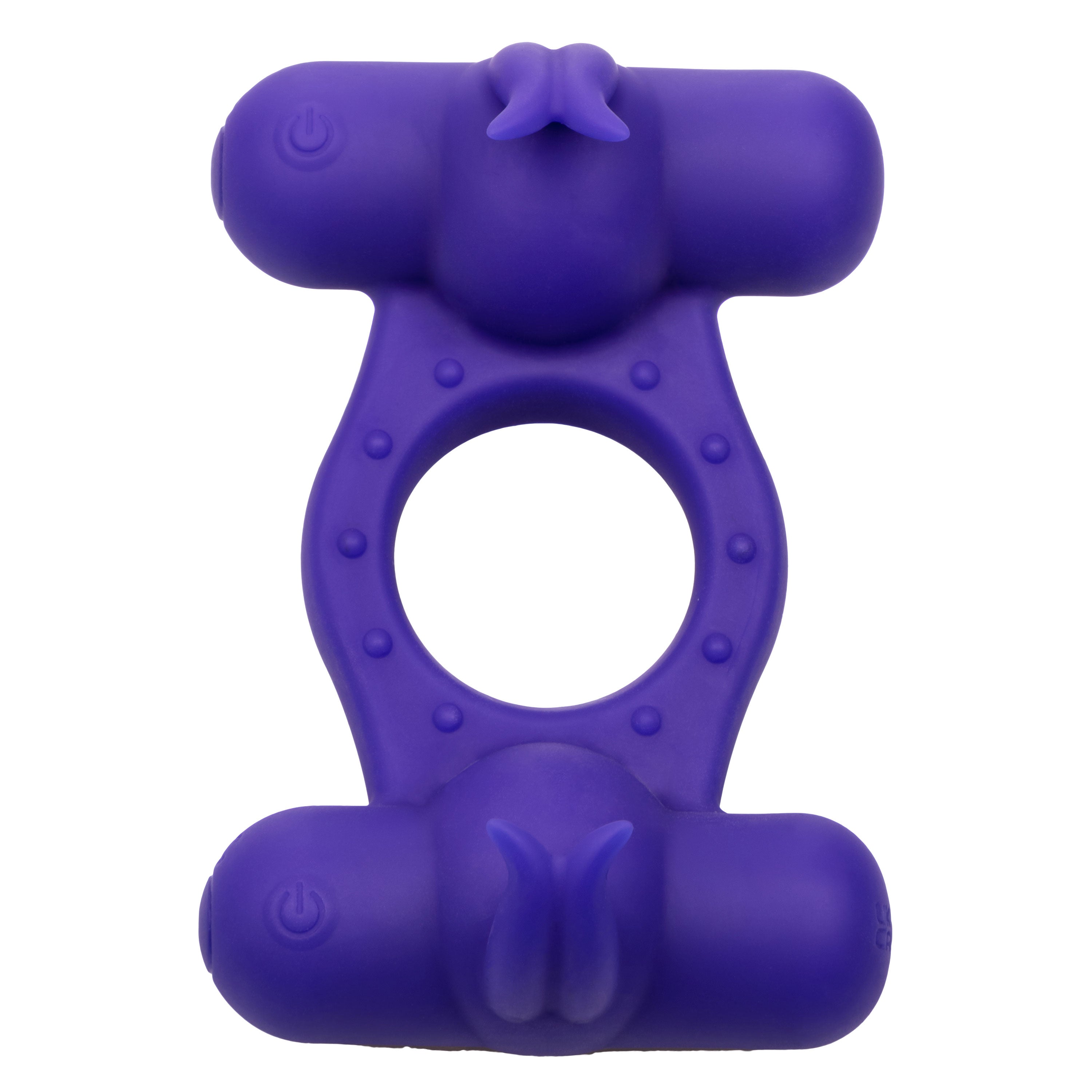 Silicone Rechargeable Triple Orgasm Enhancer - Purple-8
