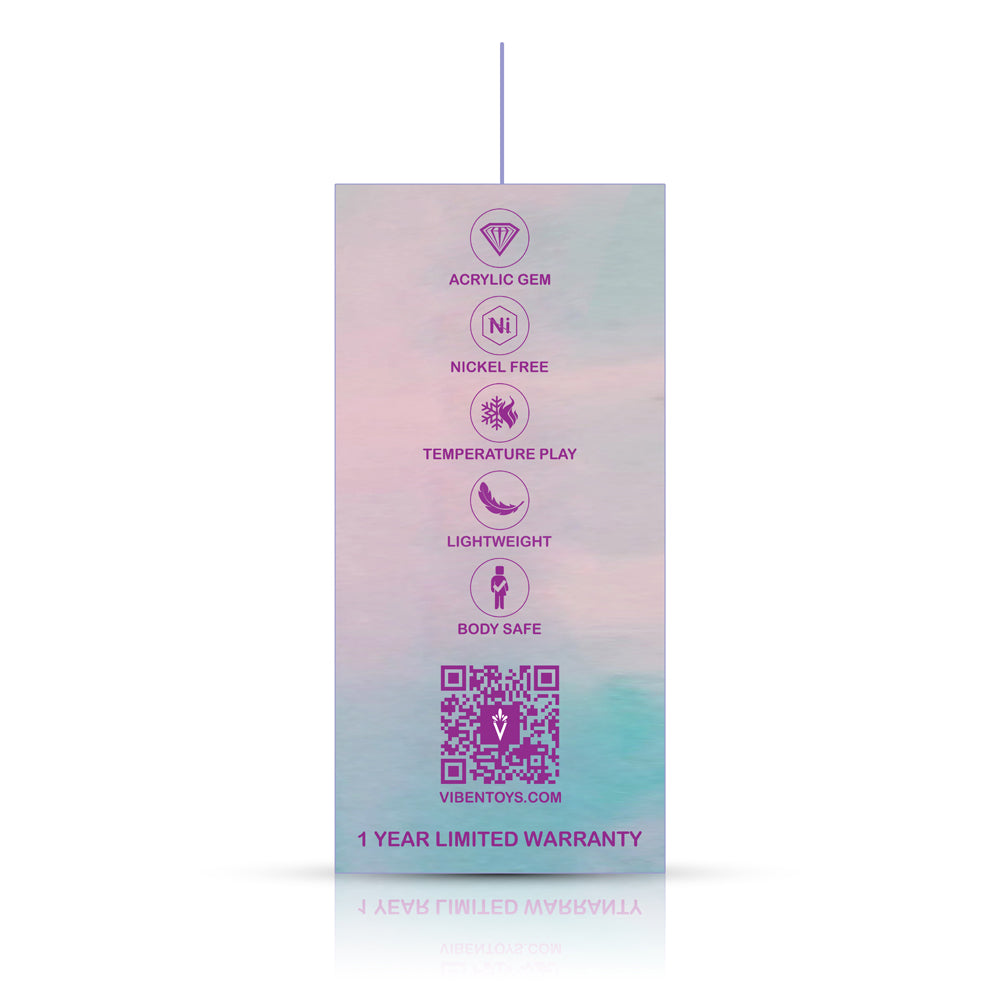 Red Heart Gem Anal Trainer Kit Gunmetal product features including acrylic gem, nickel-free, temperature play, body-safe.
