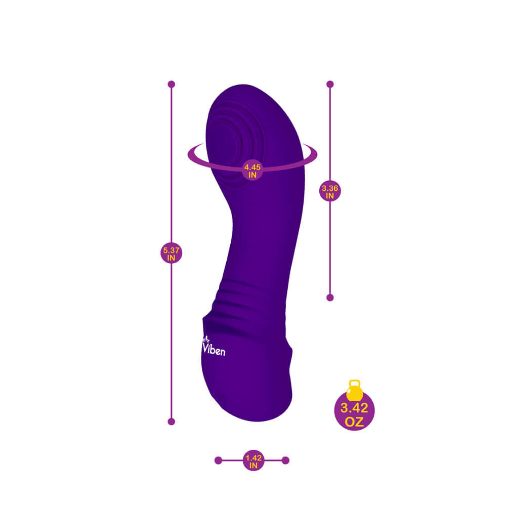 Sabela - Violet - Intense Mini G-Spot Vibe With Thumping Pad-5