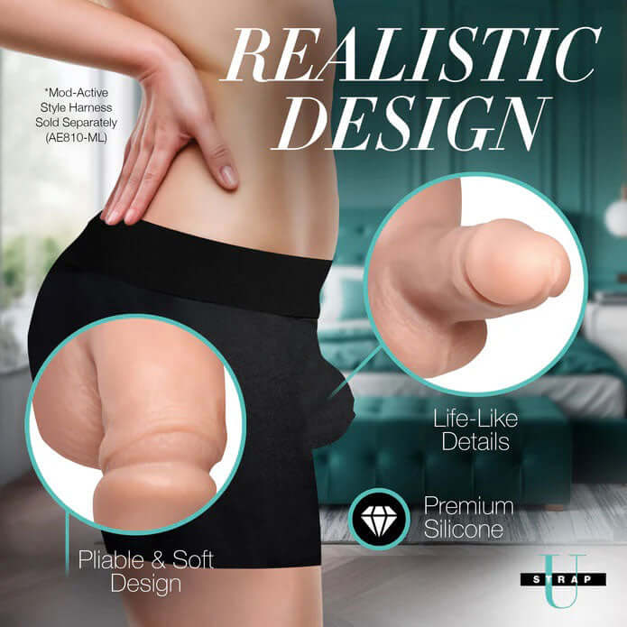 3.6" Silicone Packer Dildo - Light-2