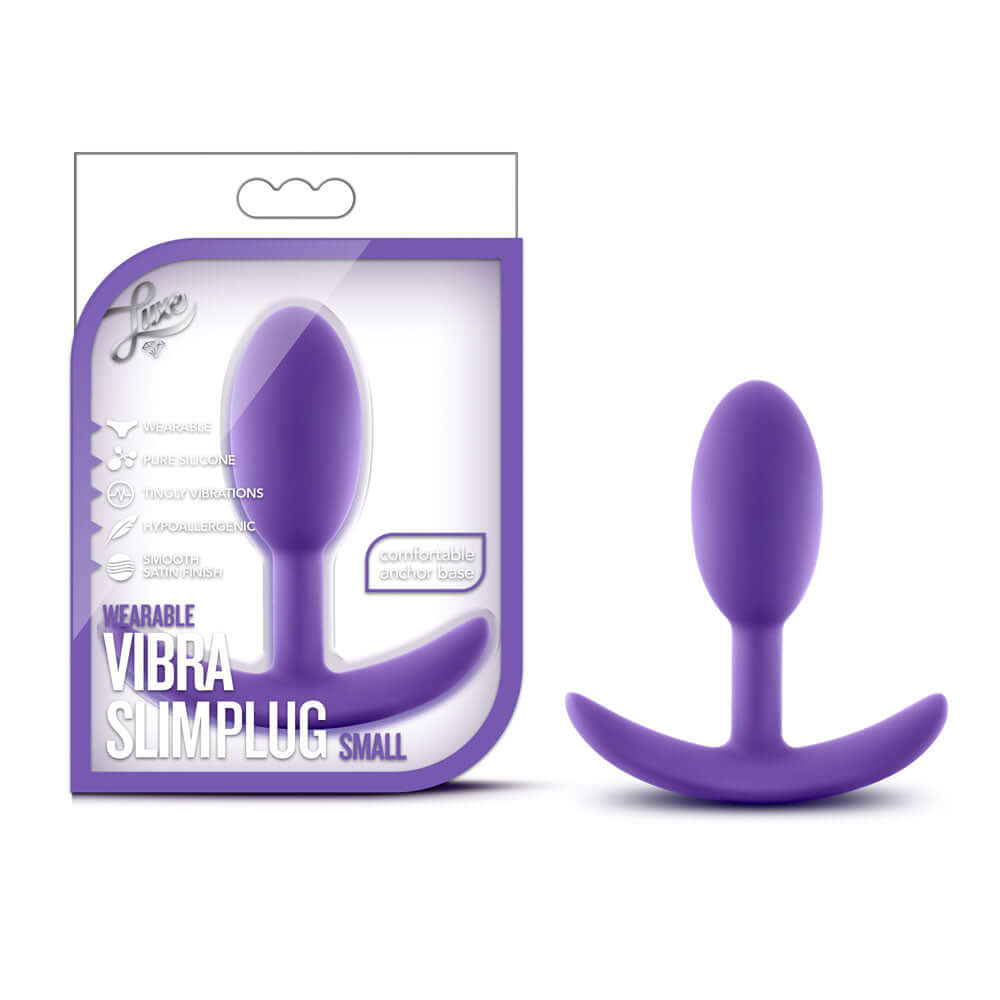 Luxe - Wearable Vibra Slim Plug - Small - Purple-1
