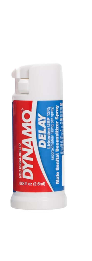 Dynamo Delay to Go Spray 0.88 Oz - desensitizing spray for lasting sexual experiences.