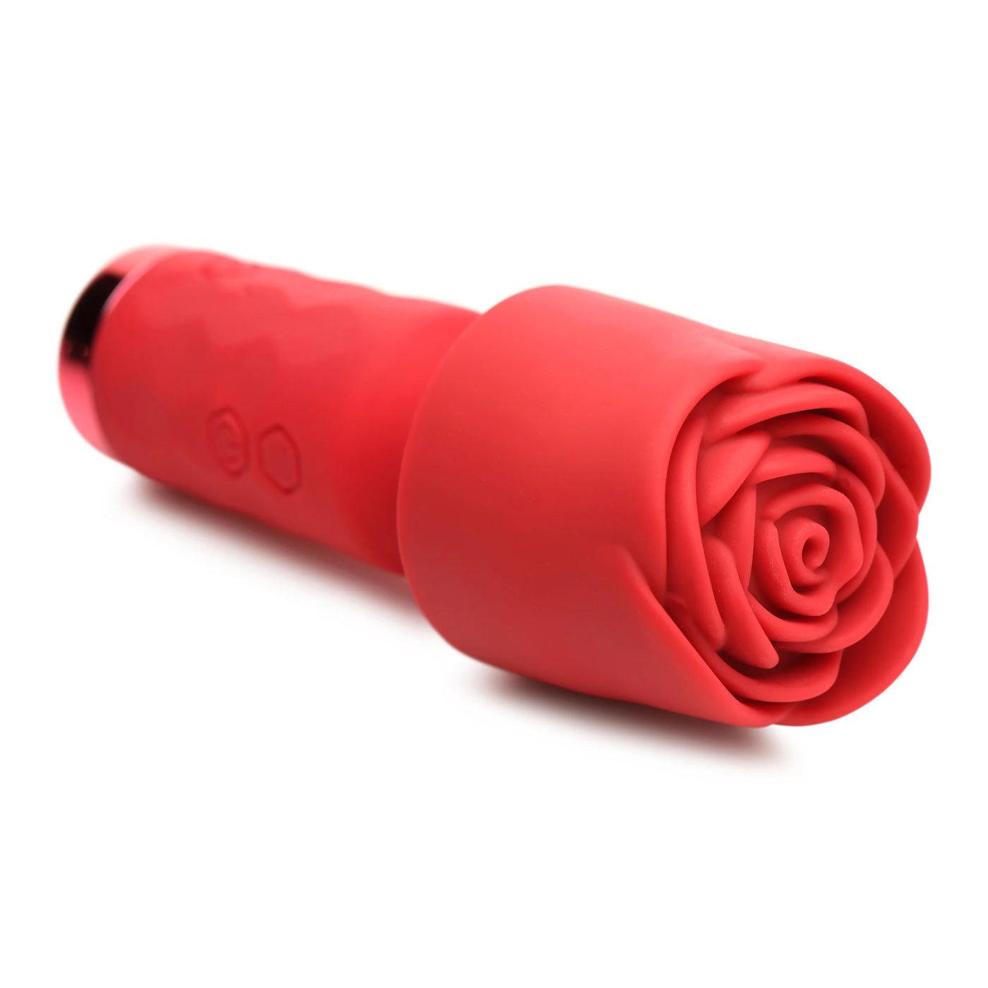 Pleasure Rose-Petite Mini Silicone Rose Wand - Red-0
