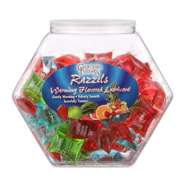 Razzels Warming Lubricant - 100 Pillow Fishbowl - Assorted Flavors-1