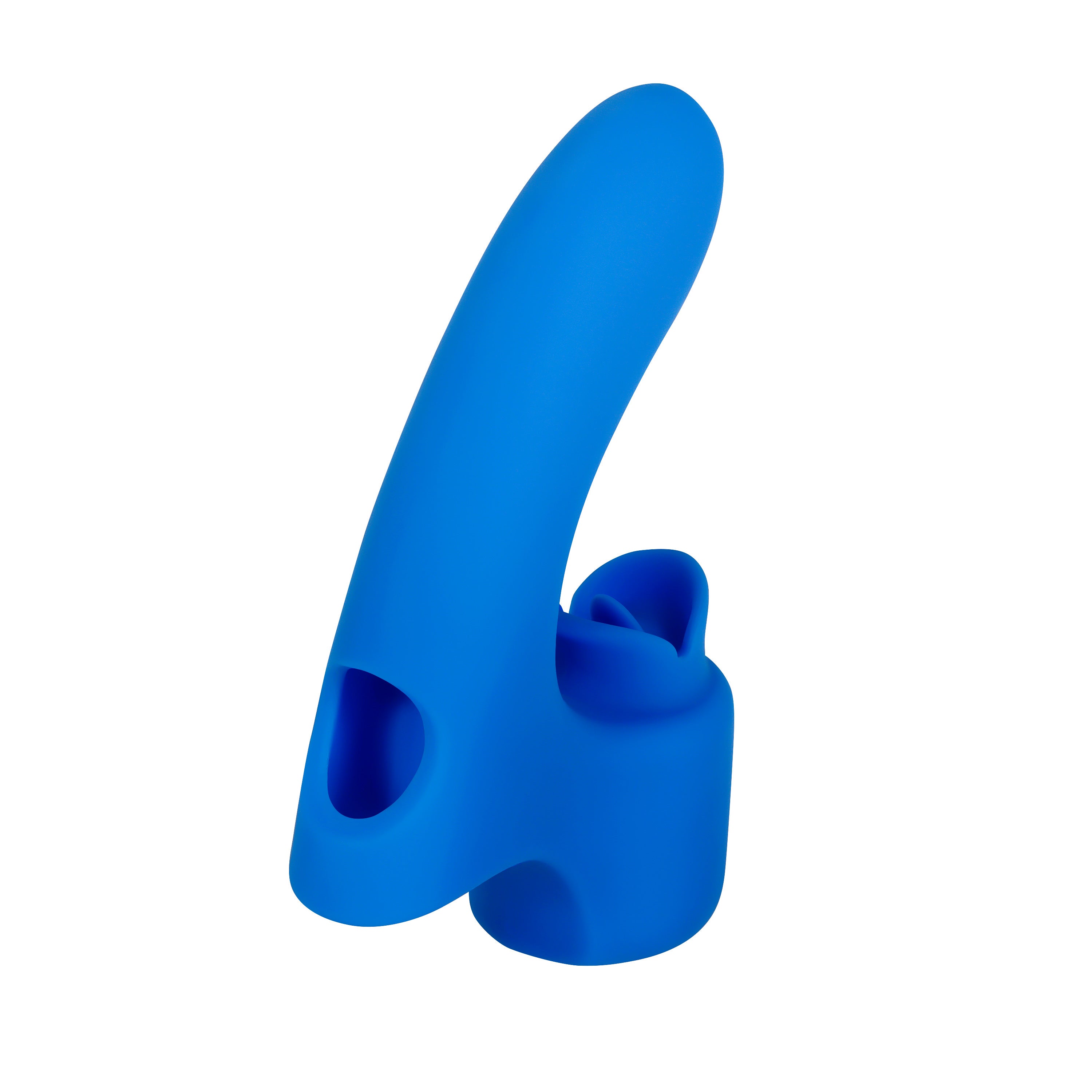 Gender X Flick It Rechargeable Silicone Vibrator Blue designed for targeted stimulation with a flexible shaft.