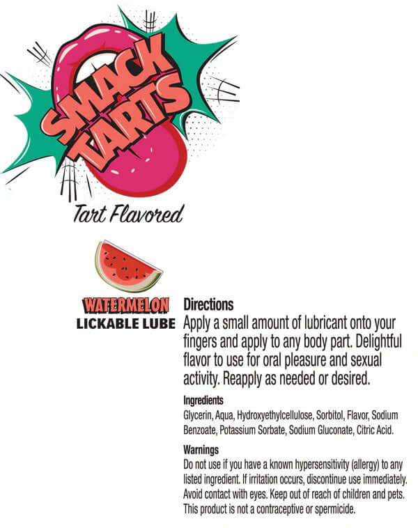 Smack Tarts Lube 3ml Pouch Display 36pc - Sour Watermelon-1